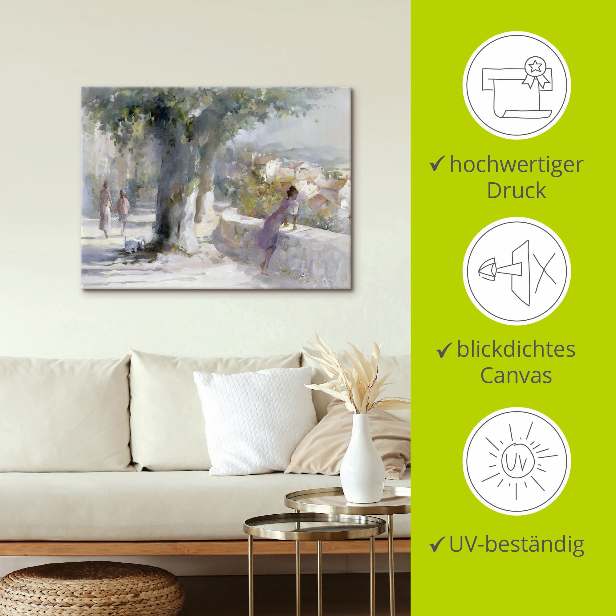 Artland Leinwandbild »Flüsternder Wind« Gruppen & Familien 1 Stk. tlg. auf Holzrahmen gespannt