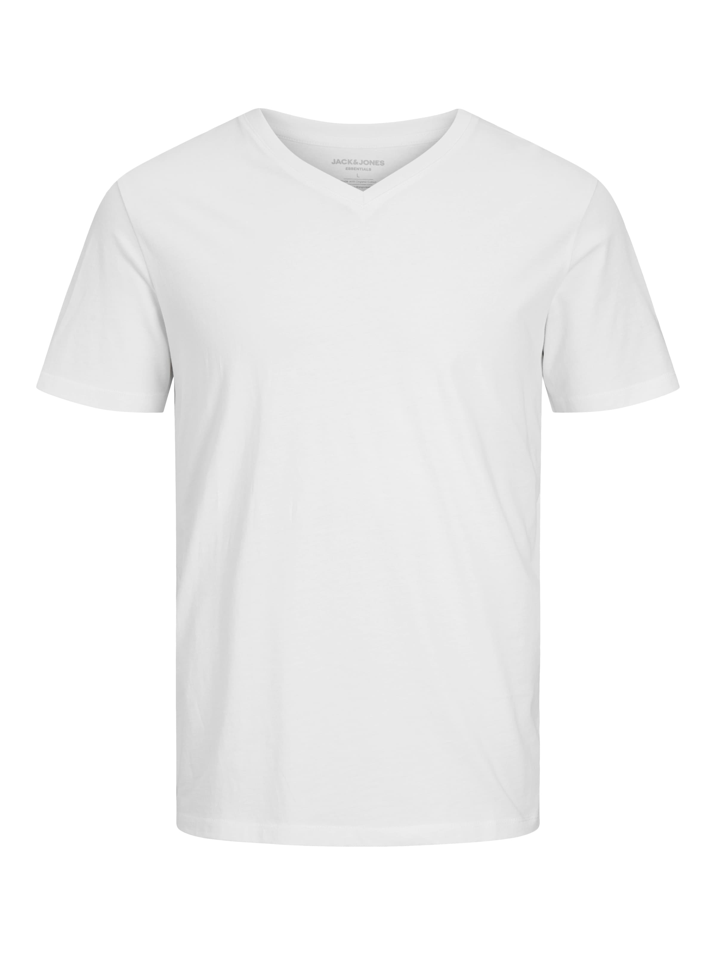Jack & Jones T-shirt en V »JJEORGANIC mit V-Ausschnitt, lässig kombinierbar, ideal für Alltag« unifarben, modisch, regular fit, Baumwolle, V-Ausschnitt