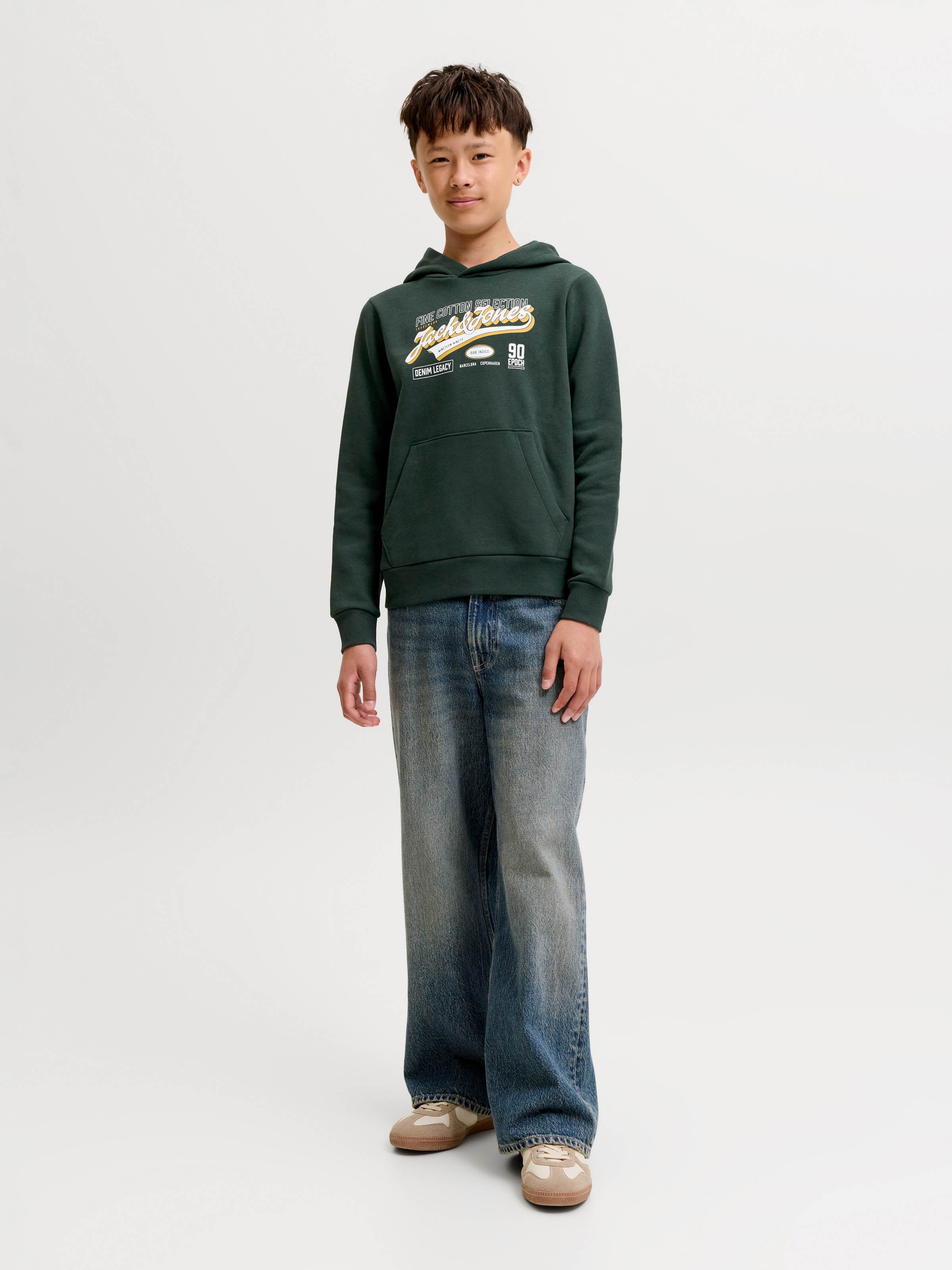 Jack & Jones Junior Kapuzensweatshirt »JJELOGO SWEAT HOOD 2 COL AW26 SN JNR«, Baumwolle, regular fit
