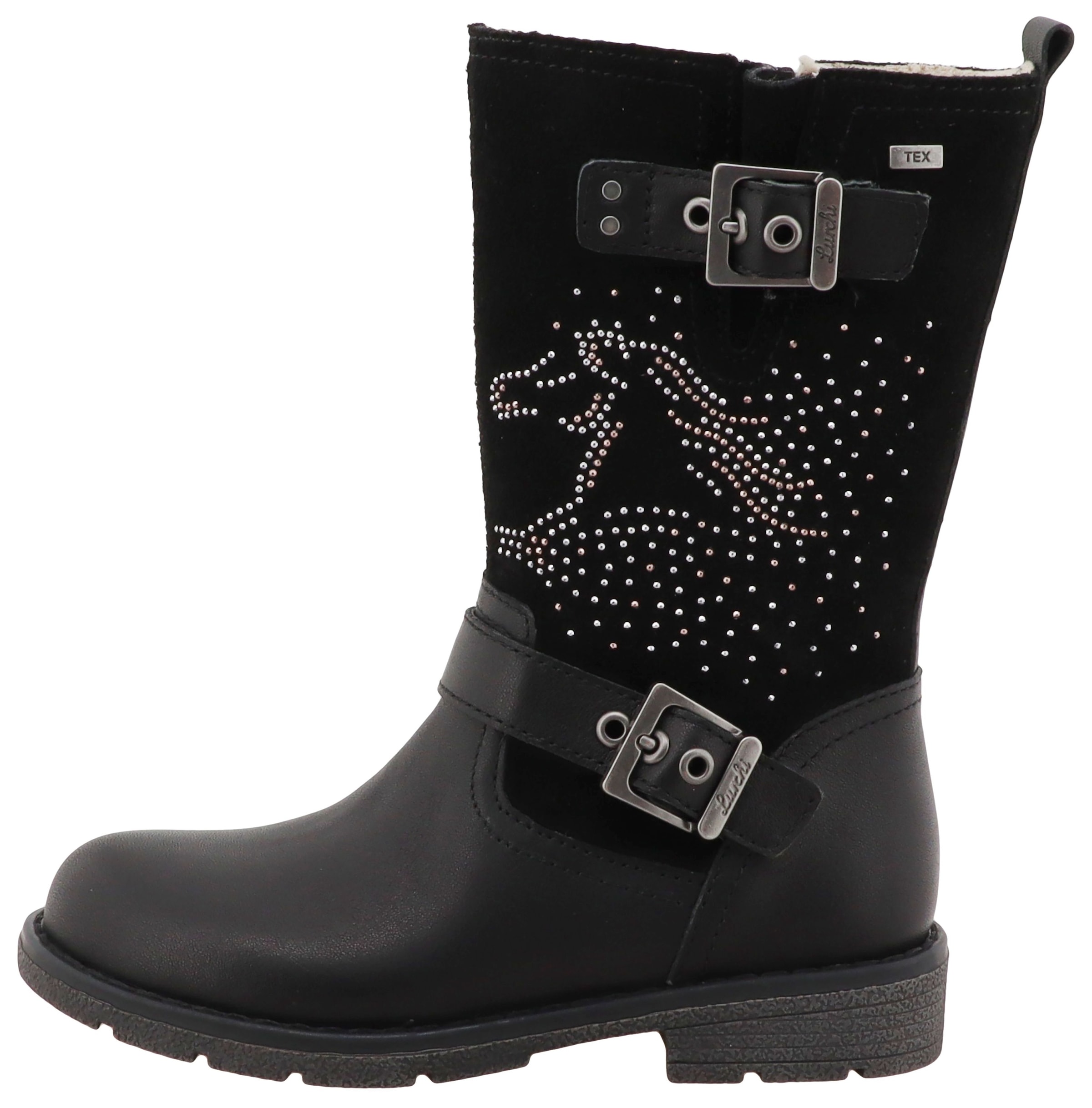 Lurchi Bottes »Henriette1-TEX«  bottes hautes, clous et motif cheval, gabarit de taille à télécharger