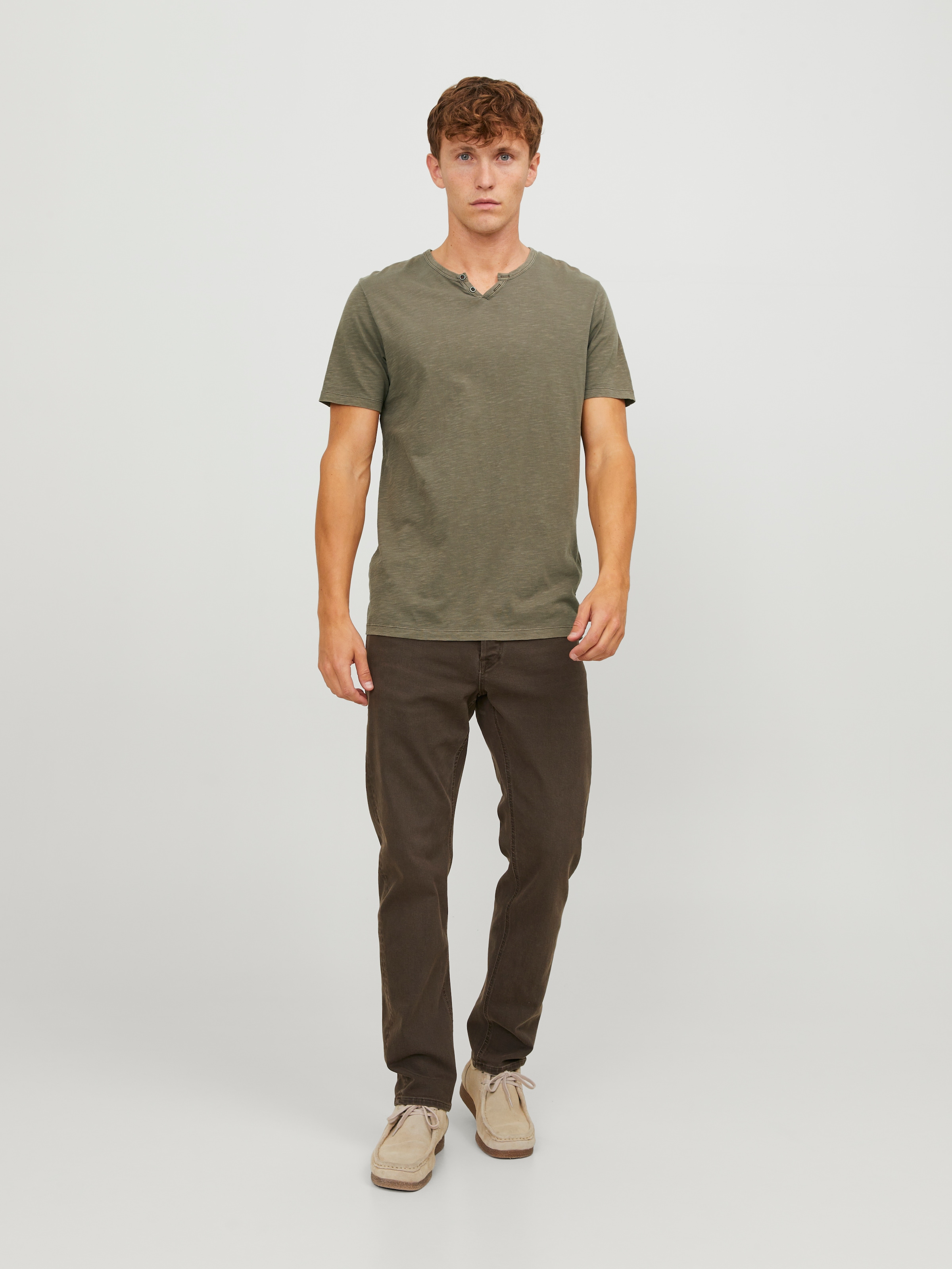 Jack & Jones T-shirt »SPLIT NECK TEE« avec encolure en V