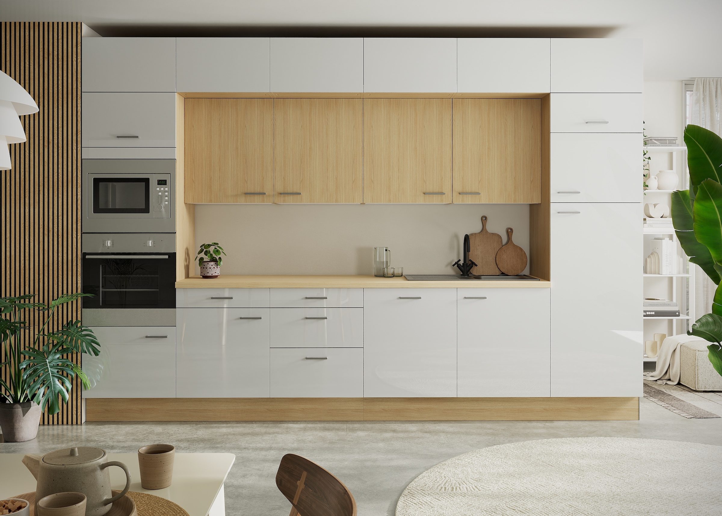 KOCHSTATION Kitchenette »KS-Lucy« Largeur 360 cm, fermeture douce, accessoires inclus, avec ou sans appareils électriques