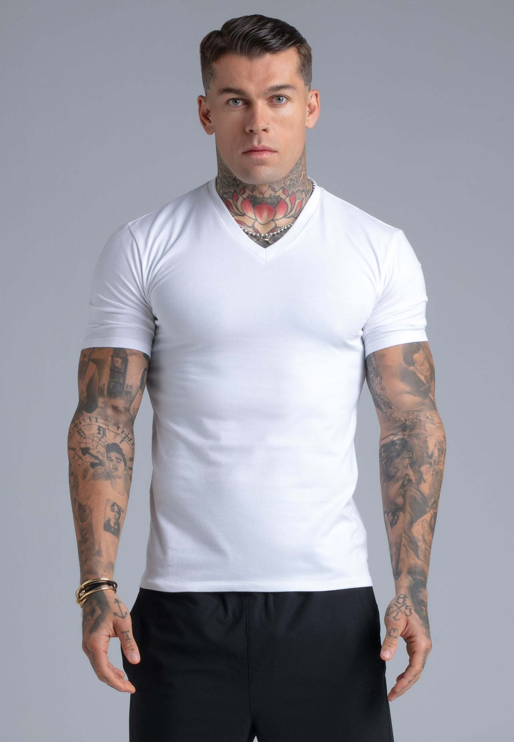 Siksilk T-Shirt »Siksilk T-Shirt V-Neck«