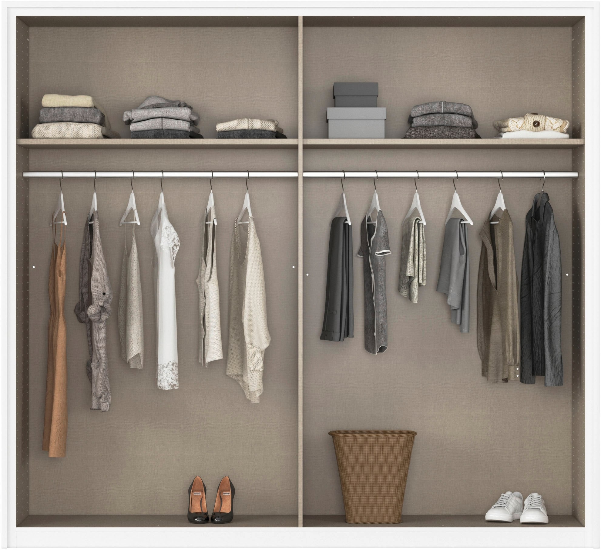 rauch »Kleiderschrank Schrank Garderobe Schlafzimmerschrank SAJO« in 2 Breiten (218, 261 cm) optional mit Spiegel MADE IN GERMANY