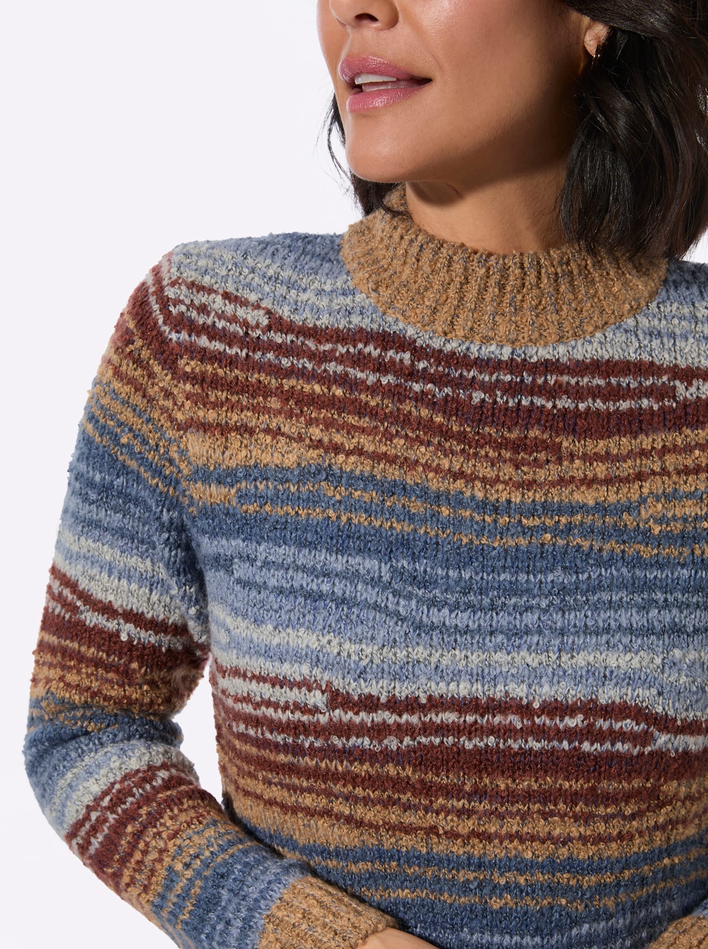 Casual Looks Pull à col montant »Bouclé-Pullover«