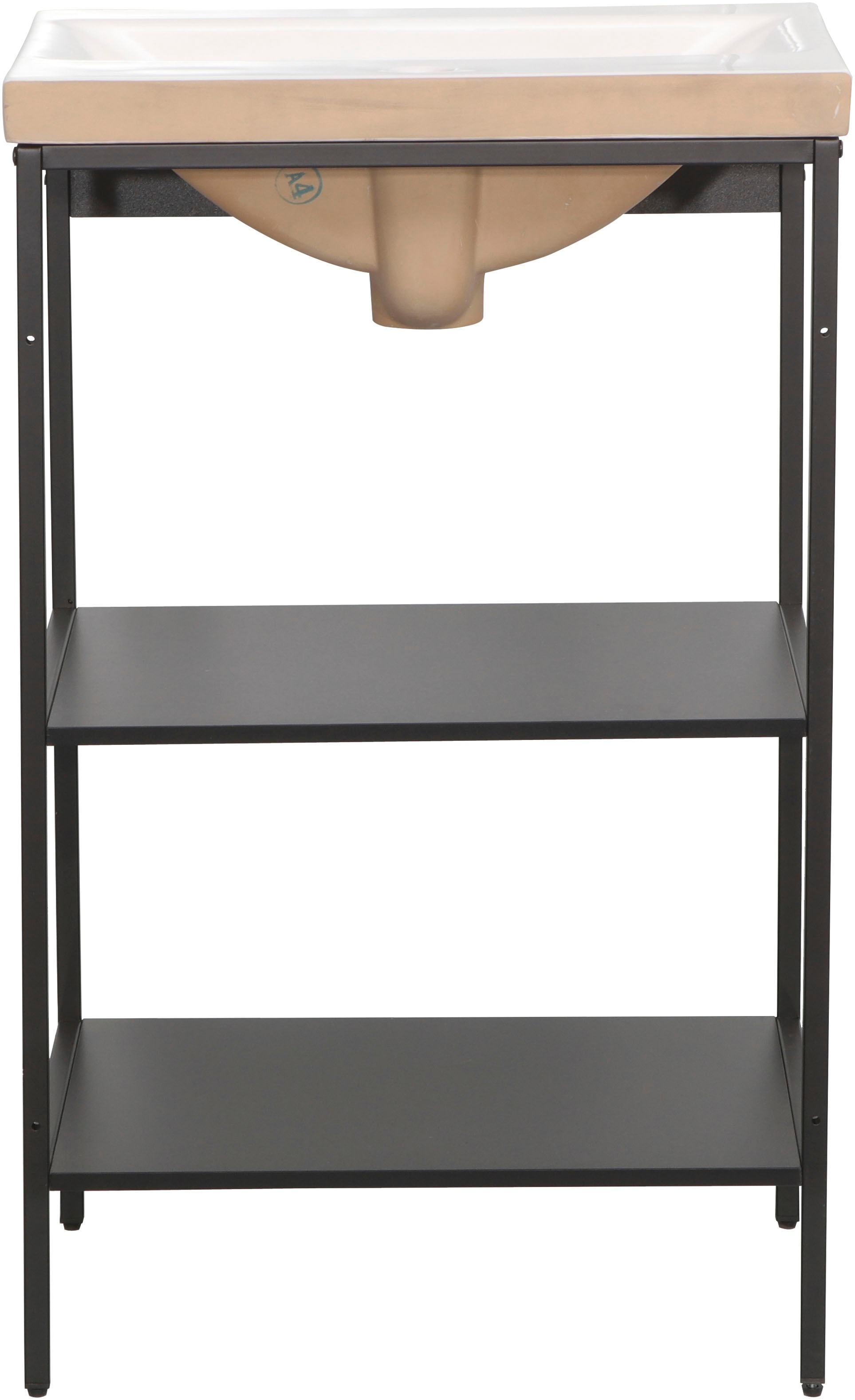 welltime Armoire sous lavabo »Lodi« 1 cuis tlg. Badezimmerregal mit 2 offenen Fächern - (B/T/H) 51/40/80 cm