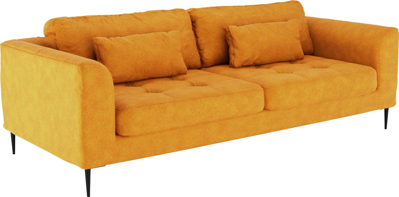 TRENDMANUFAKTUR 3-places »Luzi, gemütlich elegant, tolle Detailverarbeitung, Steppung im Sitz« au choix avec fonction sommeil et coffre-lit, coussin lombaire inclus