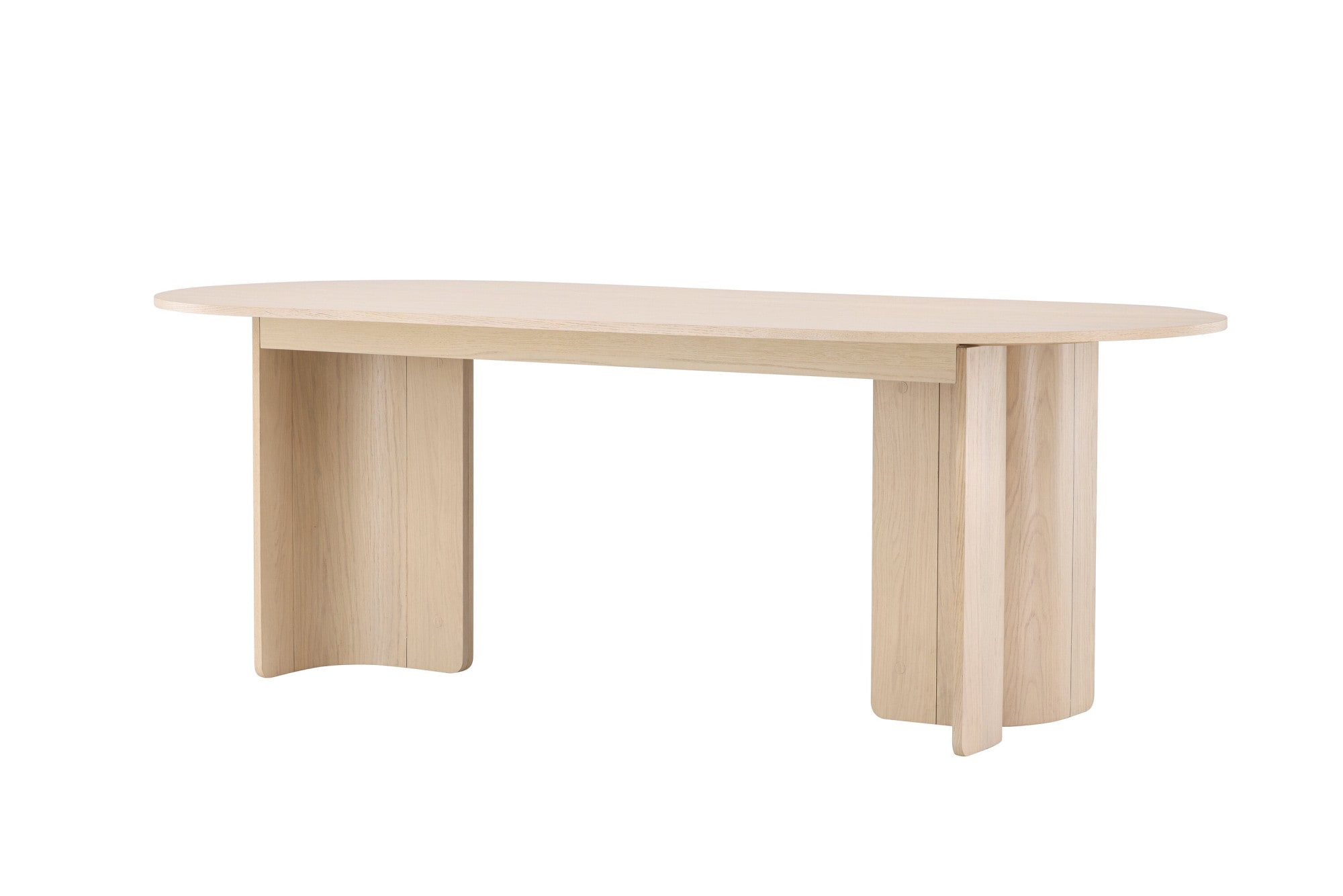 Venture Home Table de salle à manger »Tyresö, rechteckiger Esstisch 220 × 100 cm in Whitewash, geräumig« table de salle à manger, MDF, claire, facile d'entretien