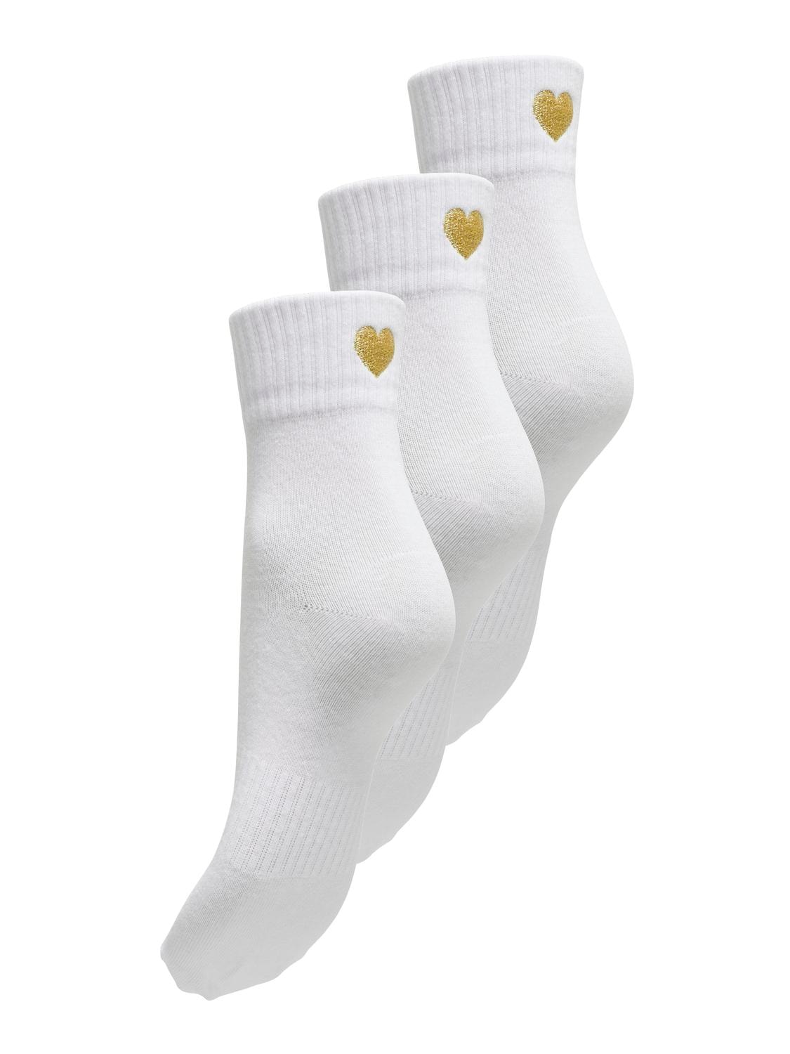 ONLY Chaussettes »ONLTINE HEART TENNIS SOCK 3-PACK AC NOOS« Packung, 3 Couple tlg.