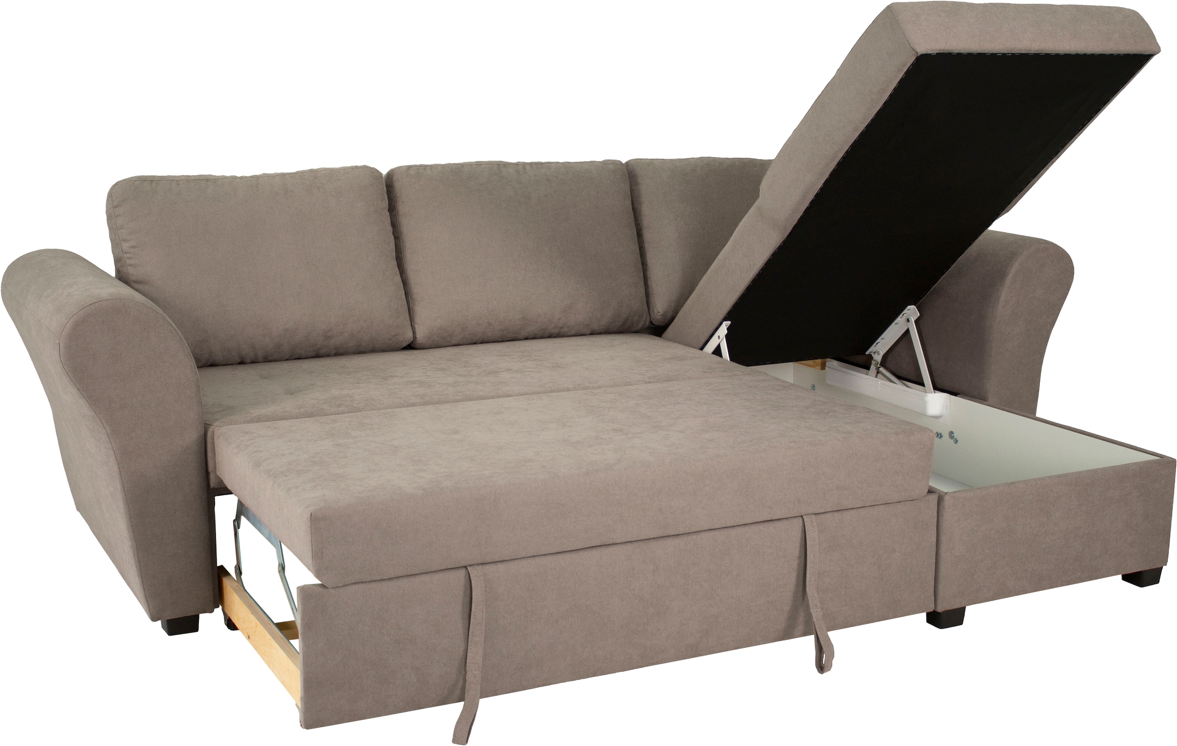 Trends by HG Canapé d'angle »Lasse L-Form, B: 259 cm« mit Bettfunktion & Bettkasten