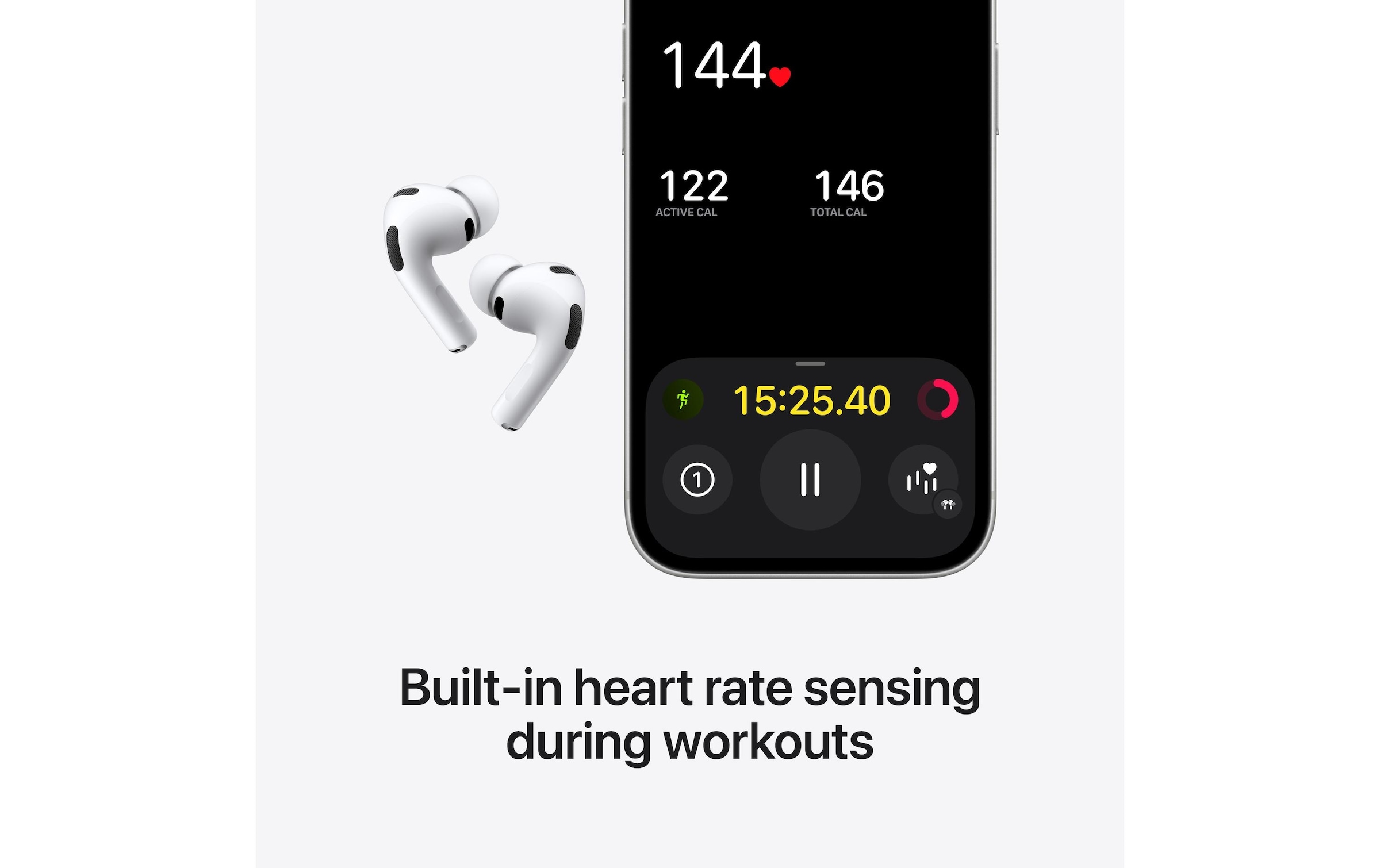 Apple In-Ear-Kopfhörer »True Wireless In-Ear-Kopfhörer AirPods Pro 3 USB-C« Geräuschunterdrückung, Touch-Steuerung an der Ohrmuschel, Mikrofon