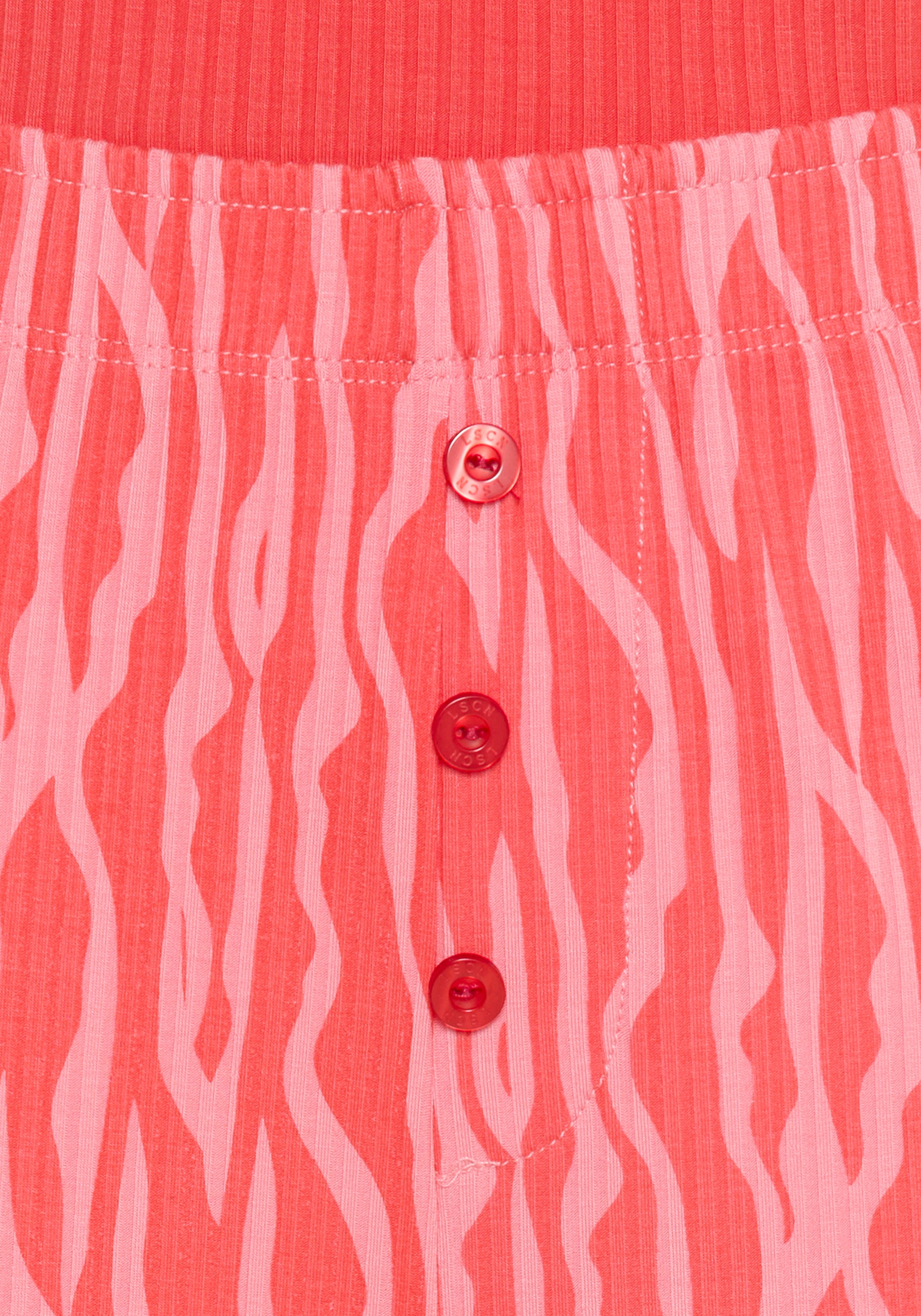 LSCN by LASCANA Pyjama 2 avec petite garniture à boutons décoratifs