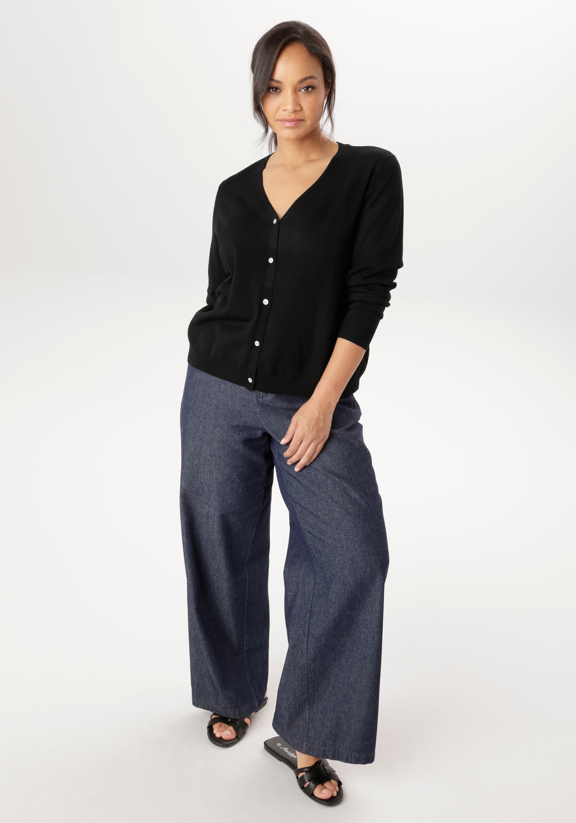 Aniston PLUS Strickjacke mit edlen Knöpfen - NEUE KOLLEKTION