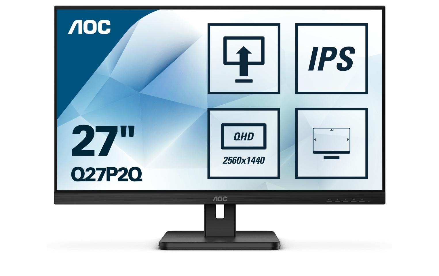 AOC Ergo Monitor »Q27P2Q« 68,31 cm/27 ″  2560 x 1440 px WQHD 4 Reaktionszeit 75 Hz