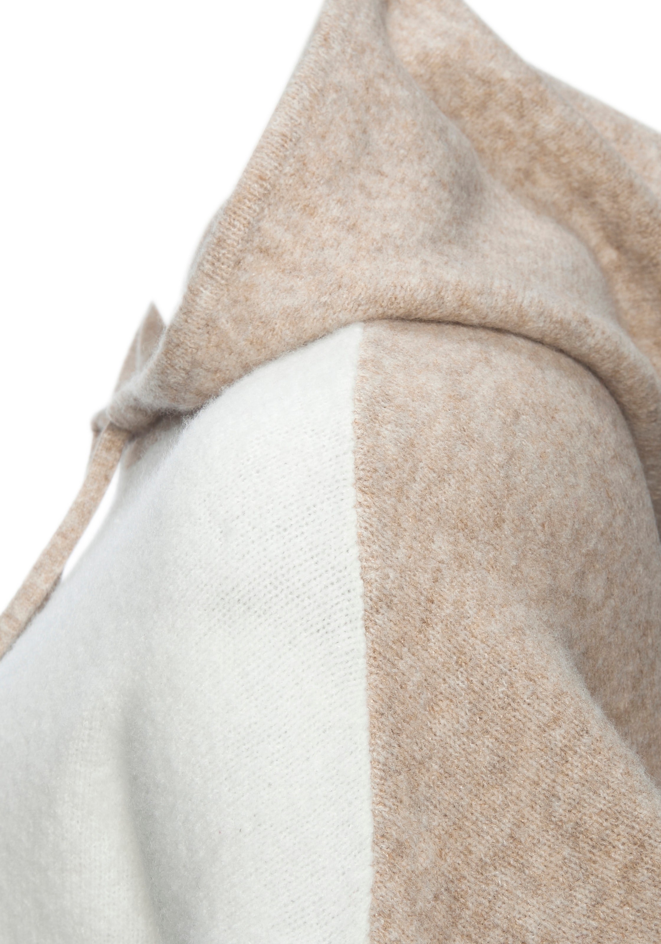 Vivance Pull à capuche »in lässiger Colorblock-Optik aus softer Strickware« Pullover mit Kapuze, Kuschelpullover, locker und kaschierender Schnitt