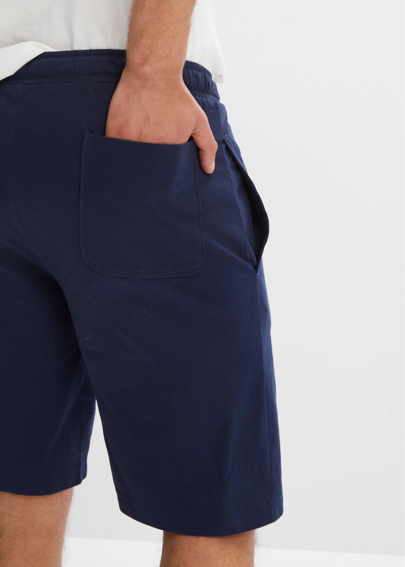 bonprix Bermuda  en coton, avec cordons contrastants, coupe régulière