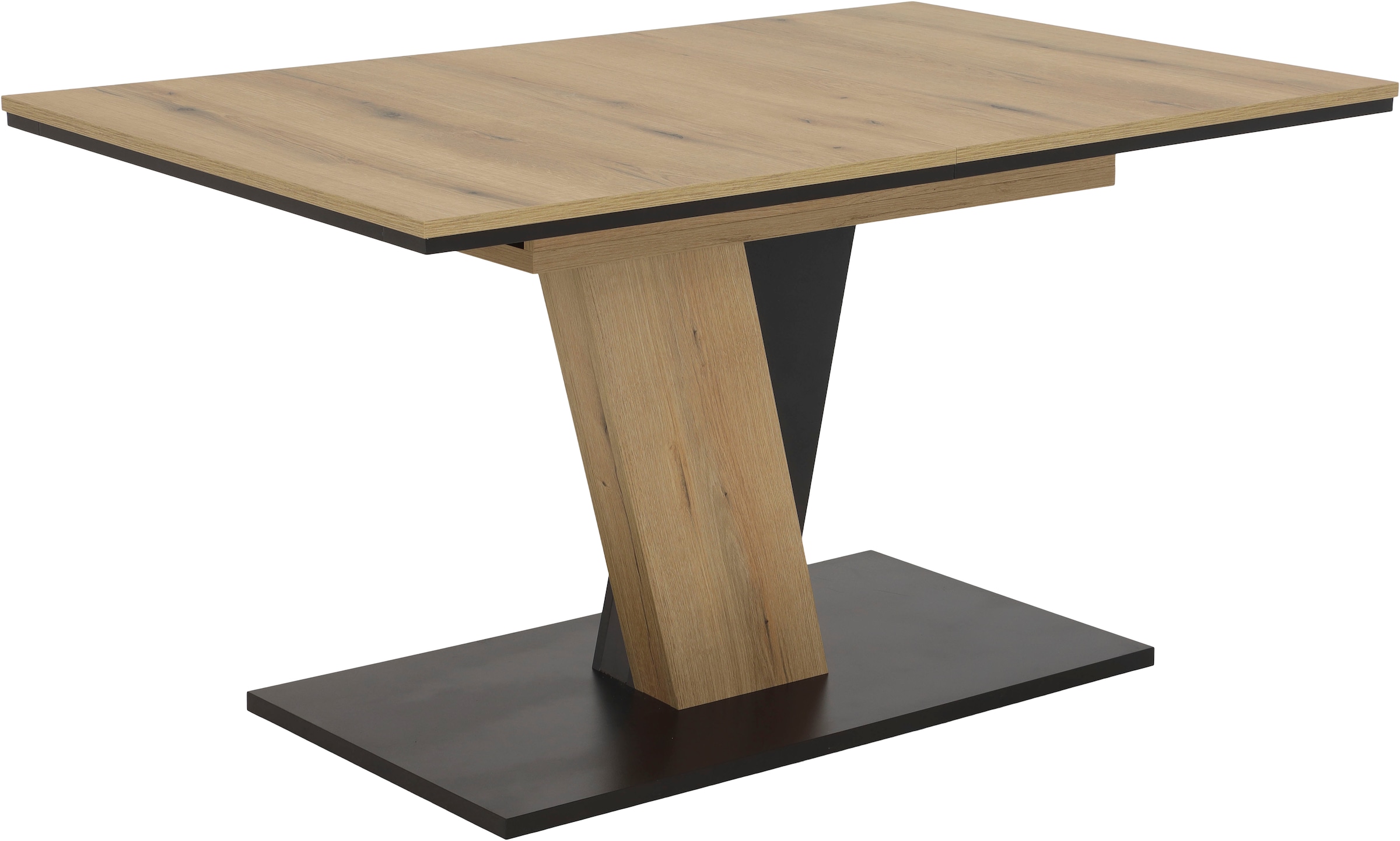 GOODproduct »"Altona", Esstisch ausziehbar plus 6 Stühle, TOPSELLER!« Esstisch ausziehbar 140 - 180 cm, 6 Freischwinger, 7 tlg. tlg. Säulentisch 140-180x90 cm, Stuhl mit Federkorb, 140 kg belastbar