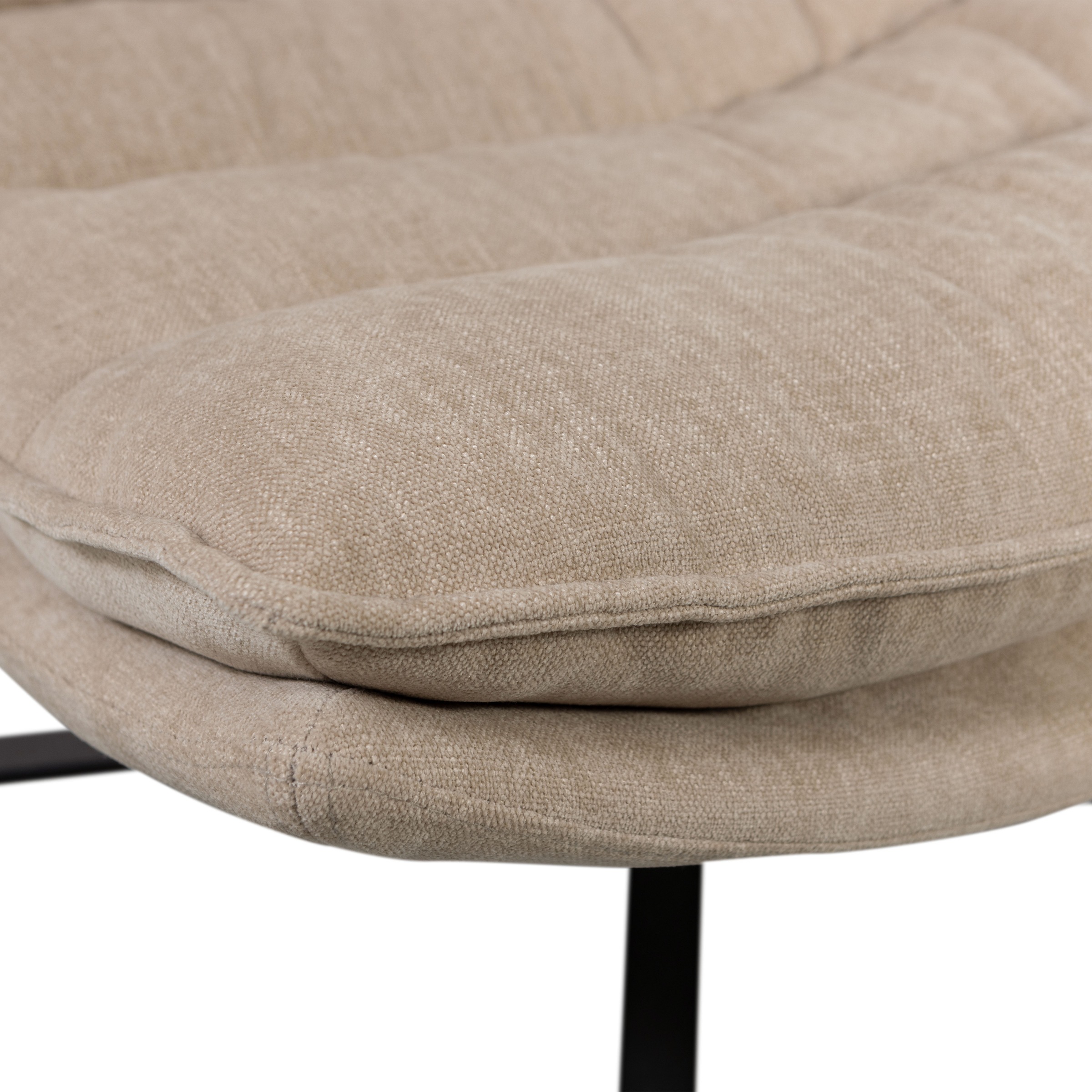 WOOOD Drehsessel »Kube mit Drehmechanismus inkl. Hocker B 74 x T 89 x H 100 cm« Hohe Verschleissfestigkeit, Newt-Chenillebezug, Tragkraft 120 kg