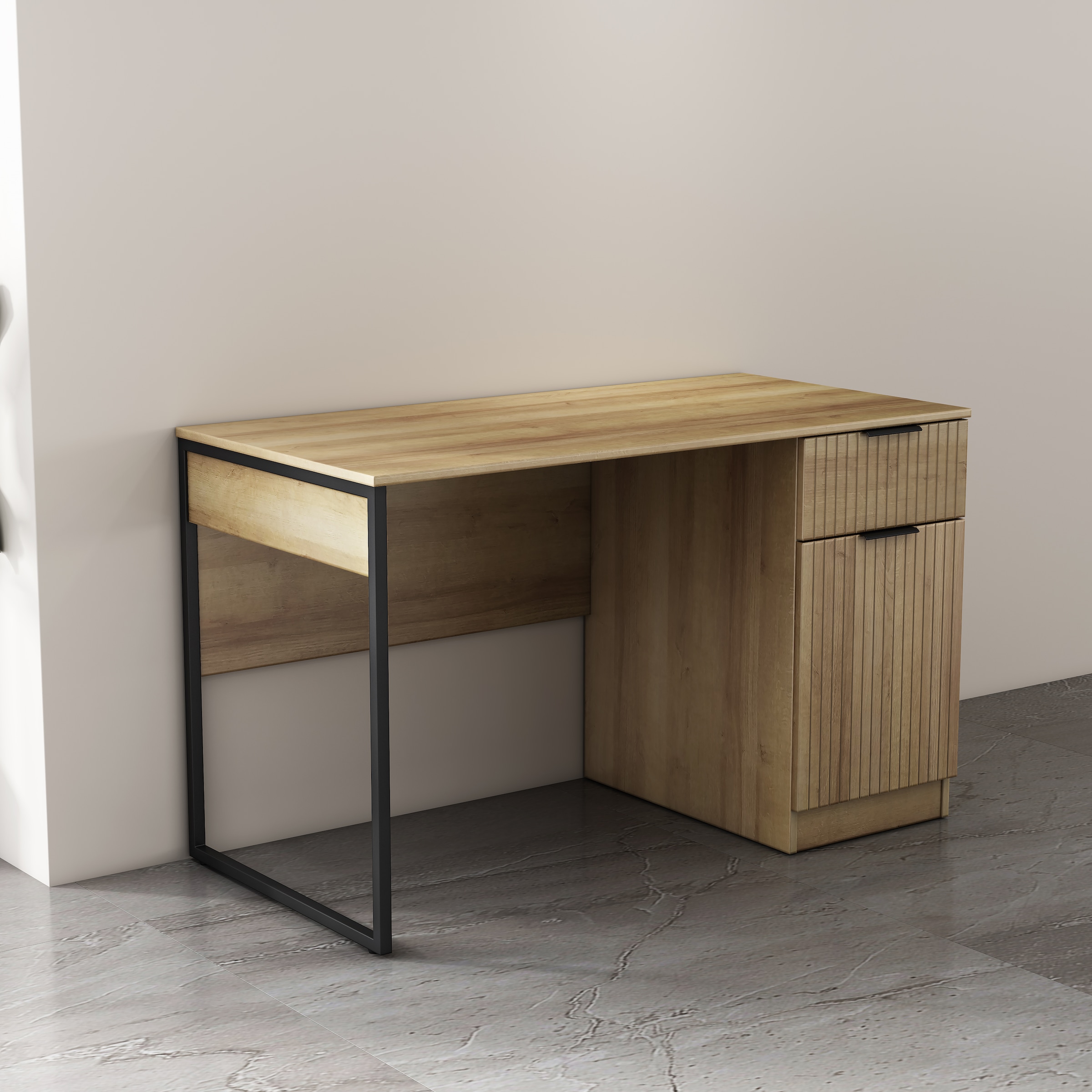 GOODproduct Bureau »Aspea« mit Schublade, ausreichend Stauraum, moderne Rillenoptik, B. 120 cm