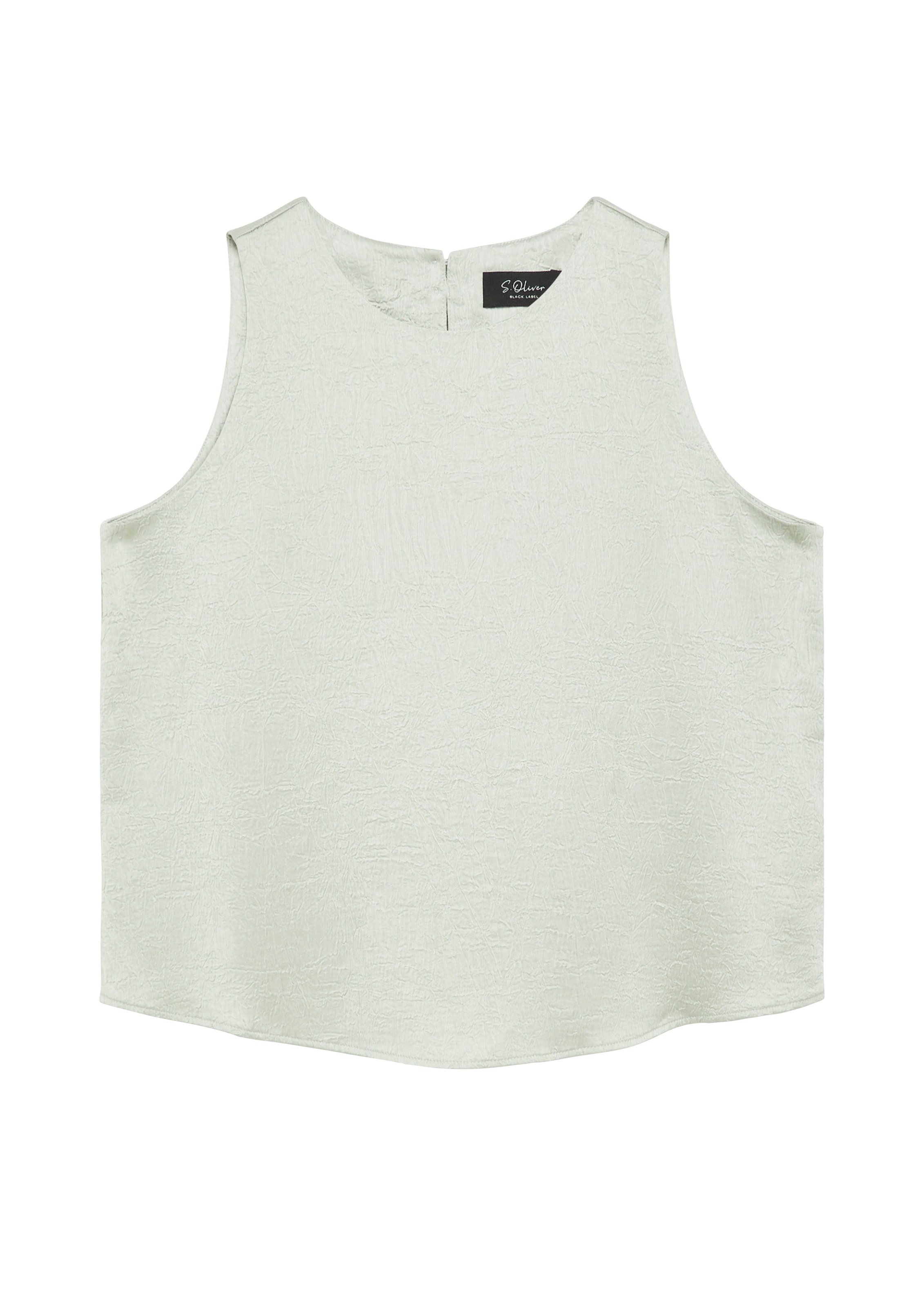 s.Oliver BLACK LABEL Top chemisier Blouse d'été / sans manches avec structure fine et brillante