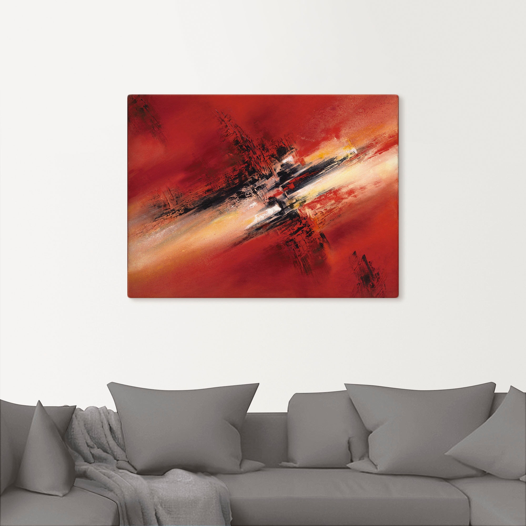 Artland Leinwandbild »Zerstreutheit II« Gegenstandslos 1 Stk. tlg. auf Holzrahmen gespannt