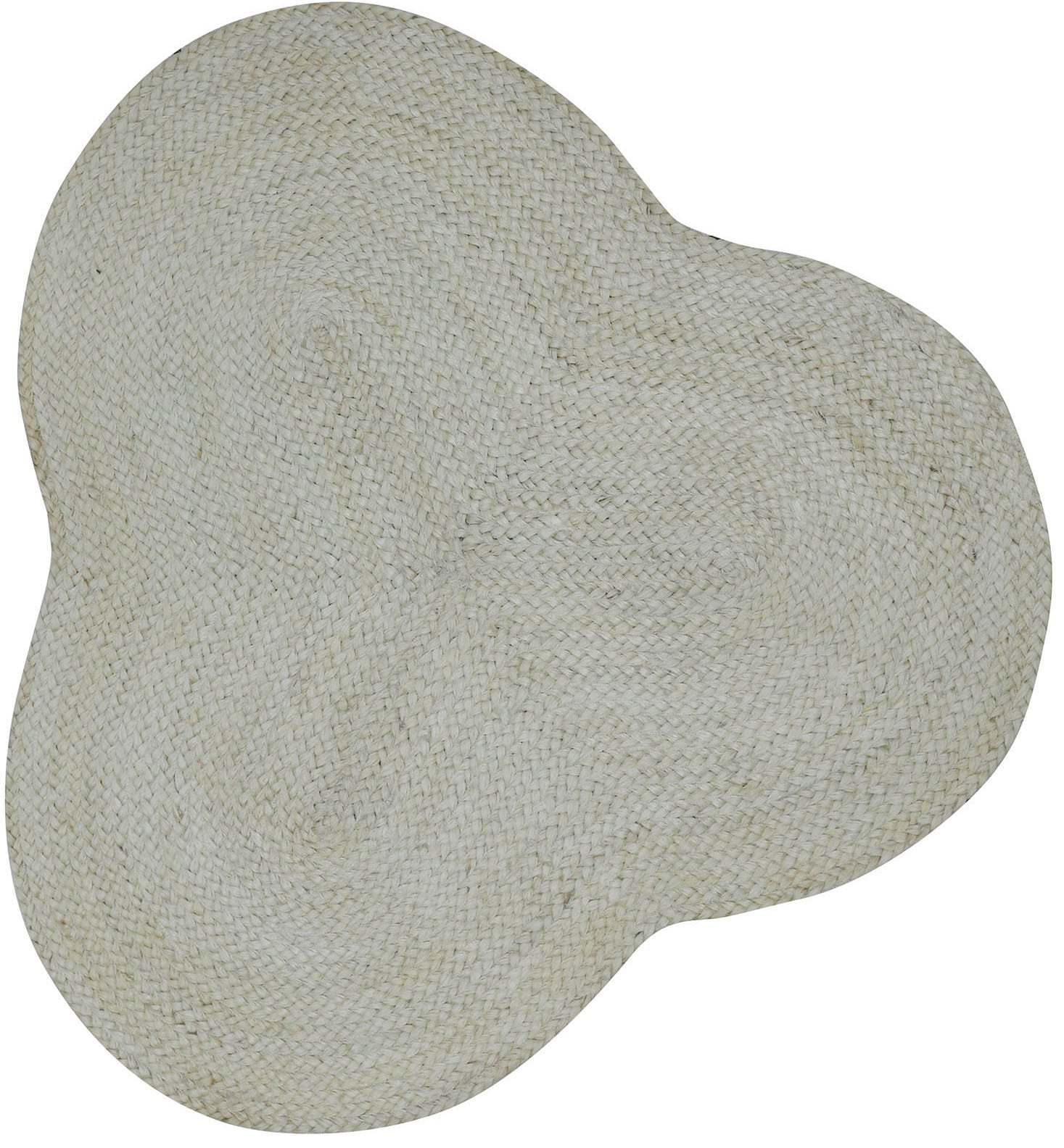 carpetfine Teppich »Alia Juteteppich« wolkenförmig 10 mm Höhe handgewebt aus Jute, Naturteppich, Sonderform blau, Boho Style, uni