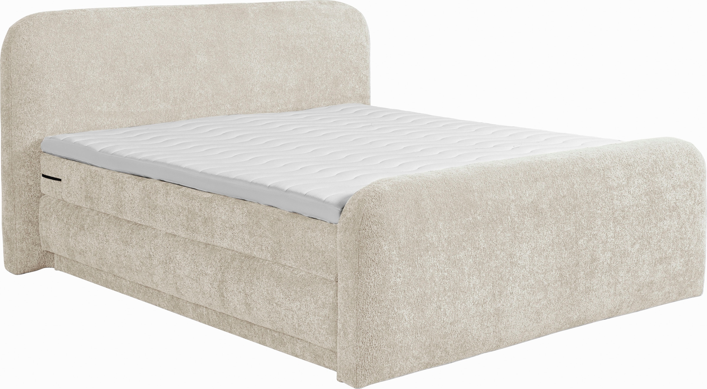 ED EXCITING DESIGN Boxspringbett »AROSA in der Breite 180cm, inkl. Bettkasten und Topper« inkl. Fussteil, in verschiedene Farben erhältlich