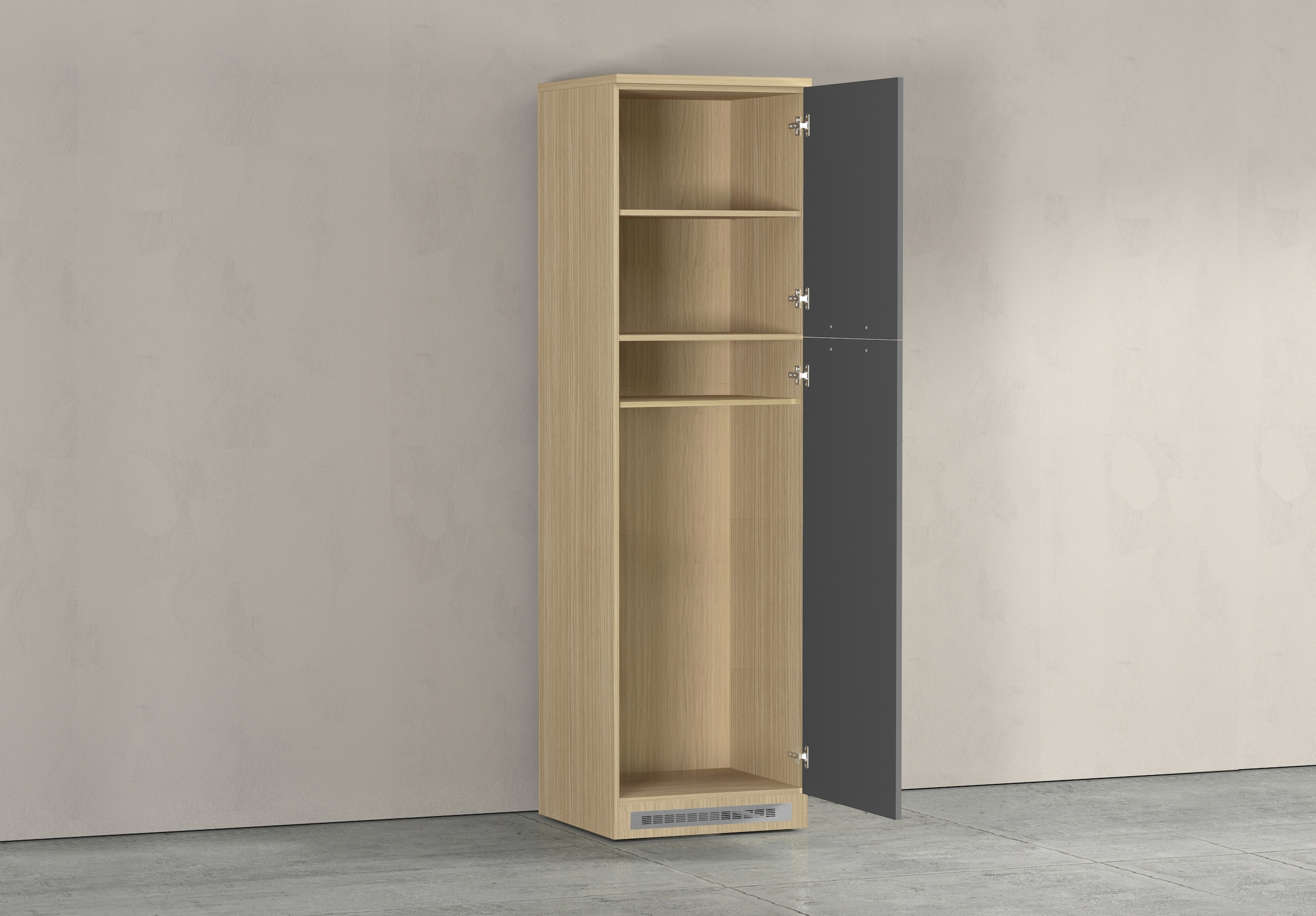 KOCHSTATION Armoire réfrigérée encastrable »Luna, Kühlschrank-Umbau, Einbauschrank für Kühlschrank, Made in Italy« B/T/H: 60×60×214,5 cm, für zwei Kühlschrankhöhen vorbereitet