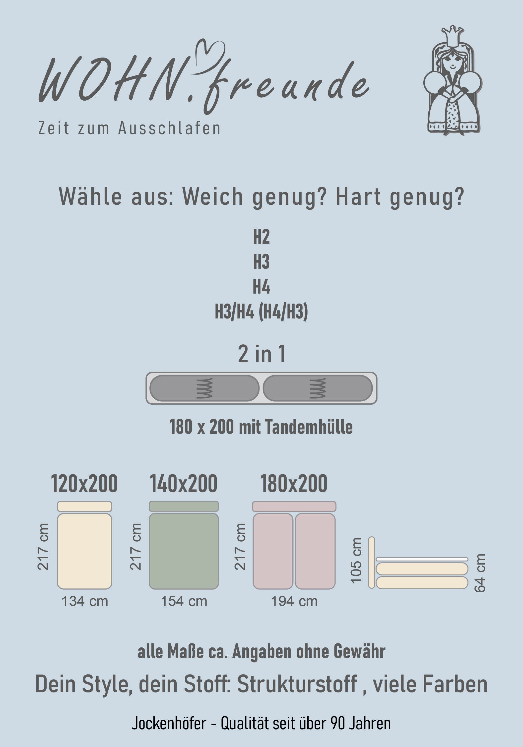 Jockenhöfer Gruppe Boxspringbett »"Amira", OTTOs Choice! Topseller, mit Bettkasten und Topper« erhältlich in den Breiten 120,140 & 180cm