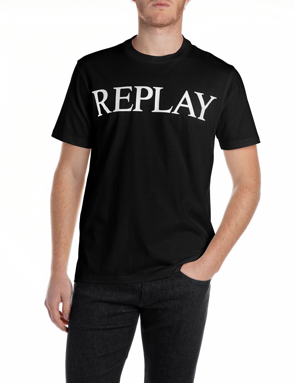 Replay T-Shirt mit Logo-Frontprint