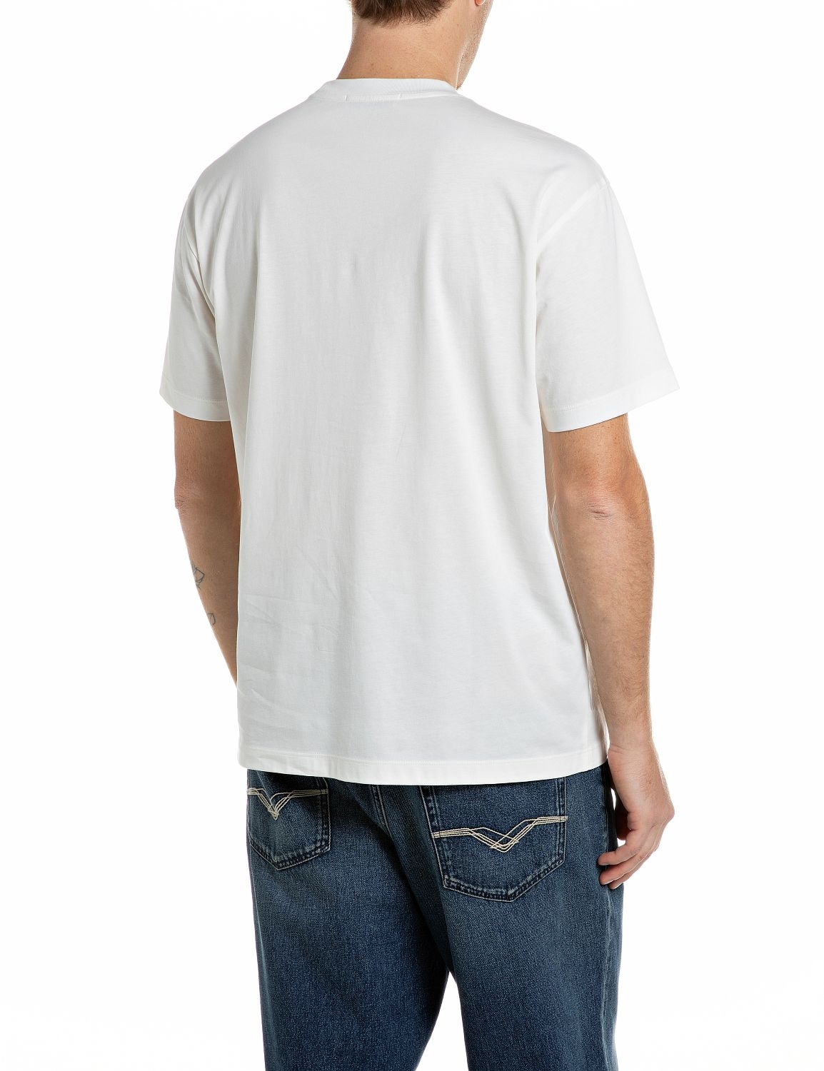 Replay T-shirt avec impression frontale, coton pur