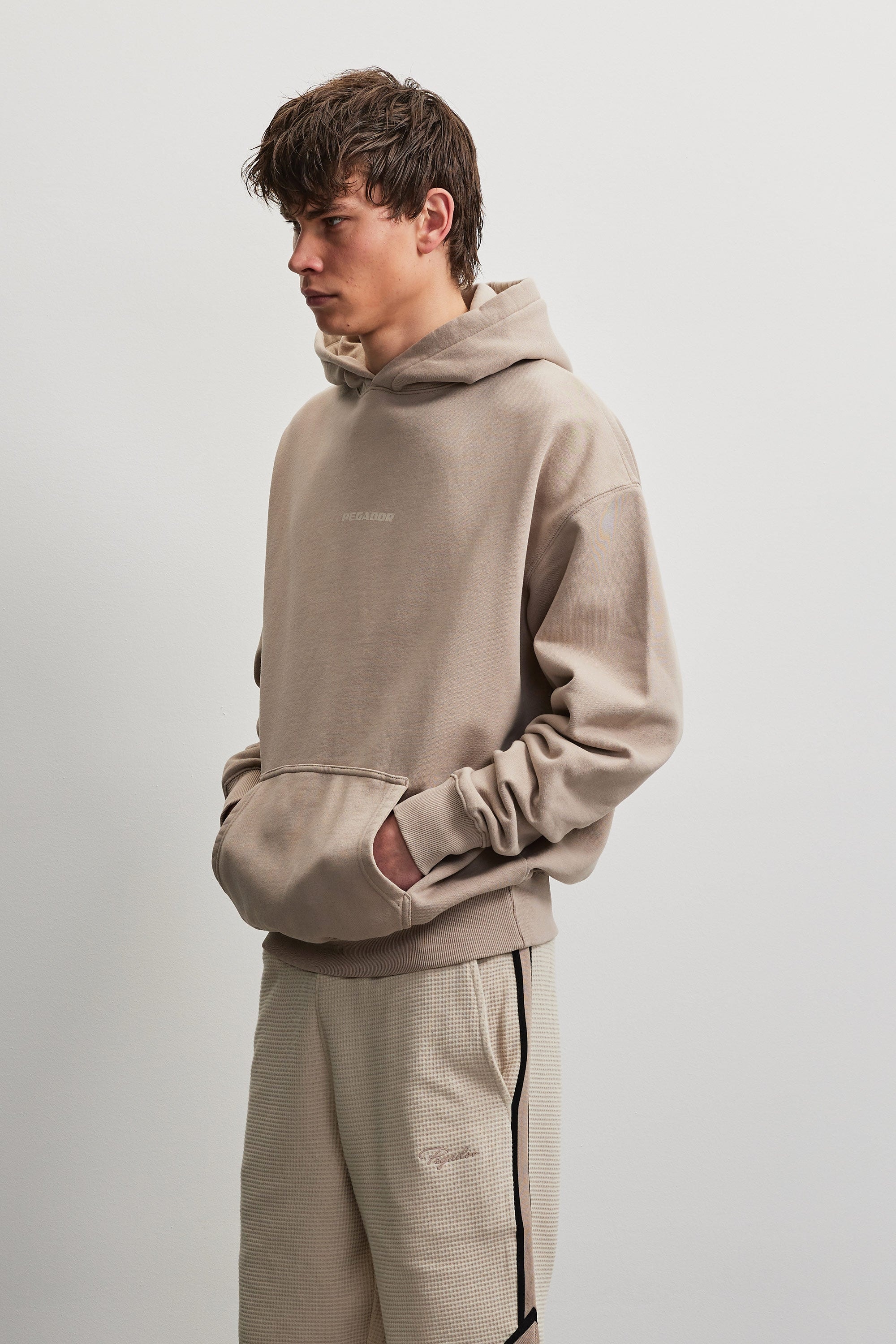 PEGADOR Sweat à capuche »COLNE LOGO OVERSIZED HOODIE«, mélange de coton, oversize
