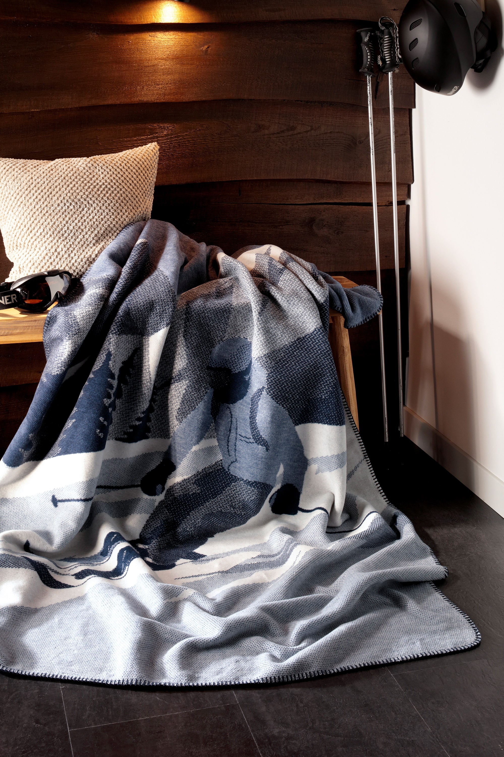 Biederlack Couverture d'intérieur »Snow Flow« die passende Kuscheldecke zum Lieblingshobby