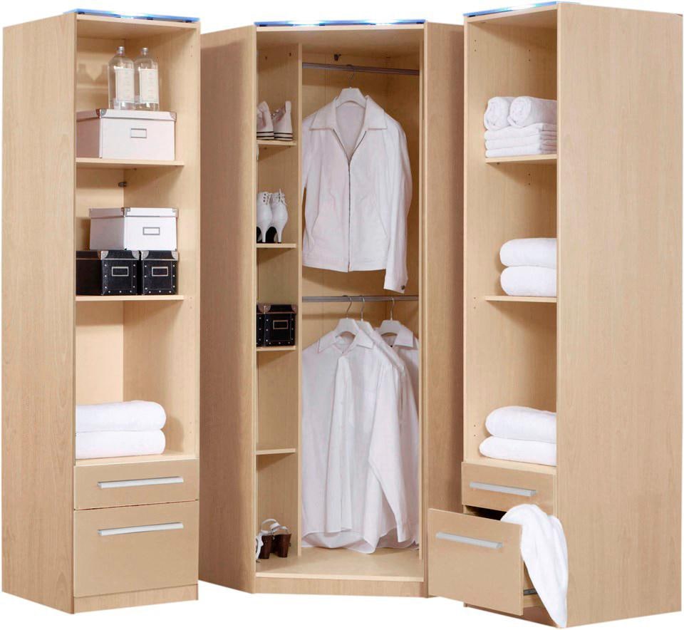 priess »Barcelona Kleiderschrank Ecklösung Raumwunder« in 2 Tiefen Schrank Eckschrank Garderobe