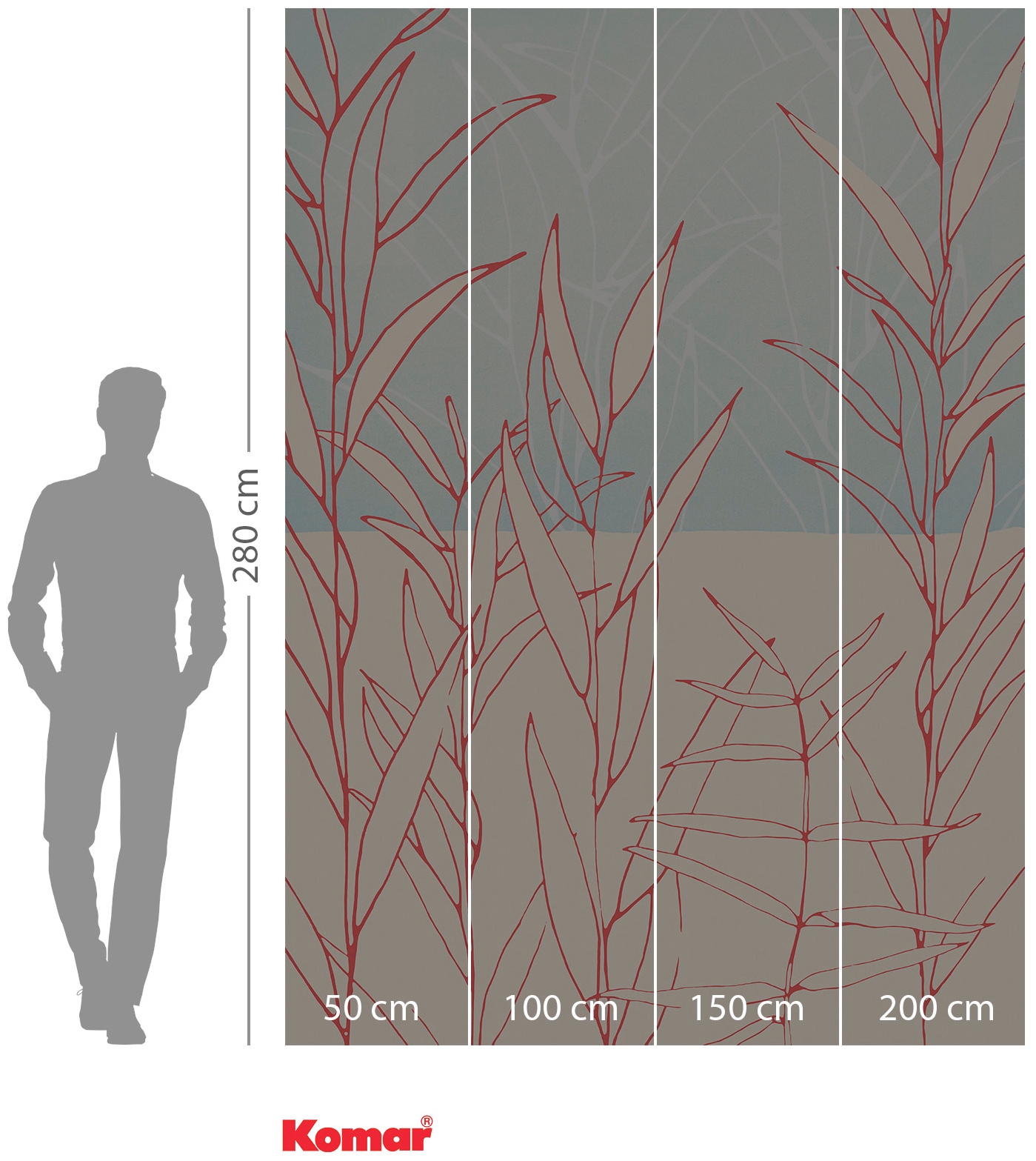 Komar Vliestapete »Digitaldruck Vlies -  Plain - Grösse 200 x 280 cm« bedruckt glatt Wohnzimmer, Schlafzimmer