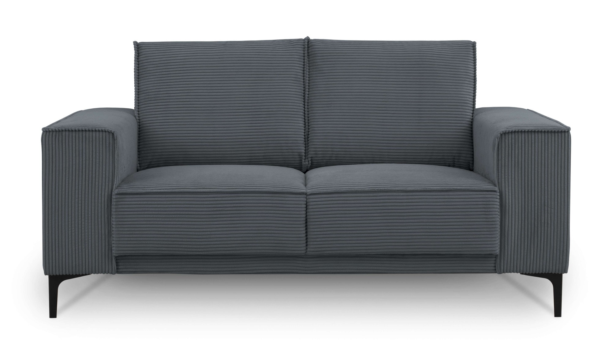 GOODproduct 2-places »OLAND Cord, Sofa, B: 164 cm, Skandi-Design« 164 cm, suspension à vagues, design scandinave, pieds en métal