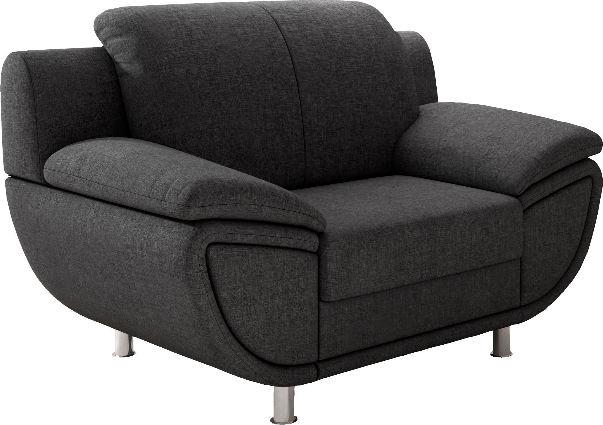 TRENDMANUFAKTUR Fauteuil »Rondo II, Loungesessel zeitlos und bequem« au choix avec ressorts confortables, avec accoudoirs extra larges