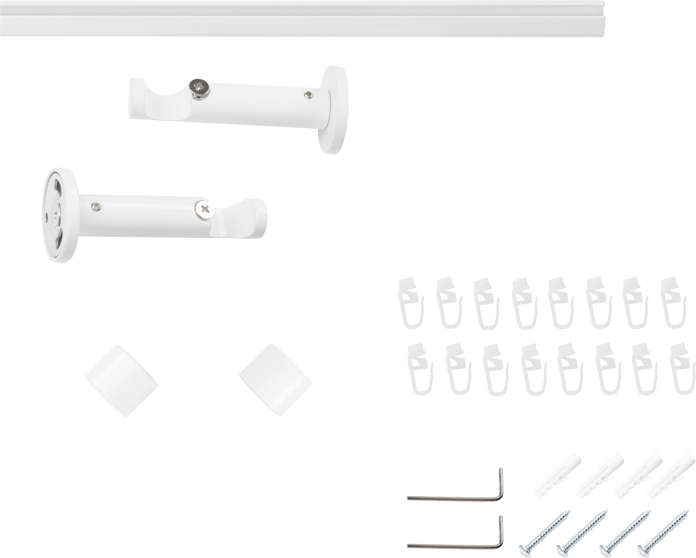 SN DECO GROUP Tringle à rideaux Ø 19 mm 1 course-läufig Fixmass;kürzbar
