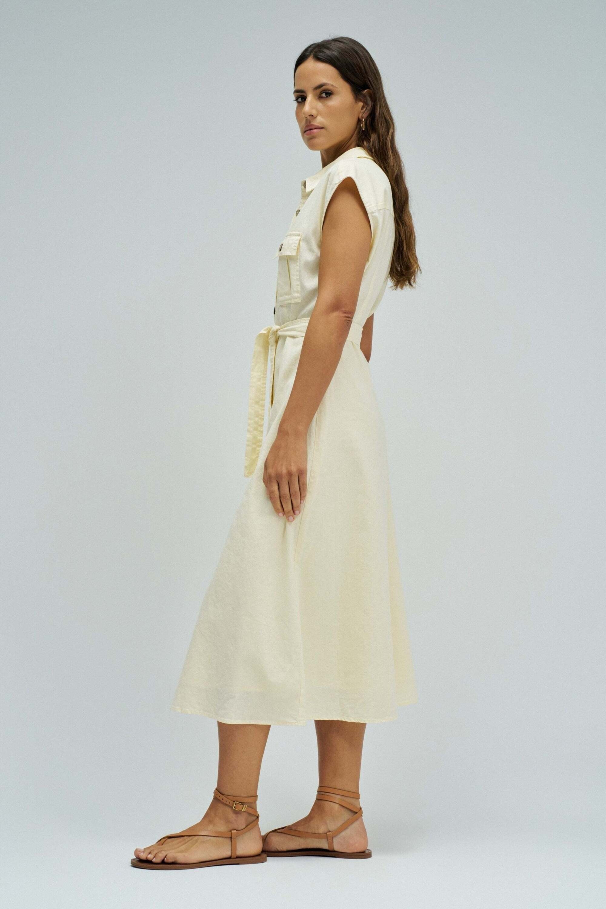 Salsa Midikleid »Salsa Jeans Midikleid Sleeveless Shirt Dress«