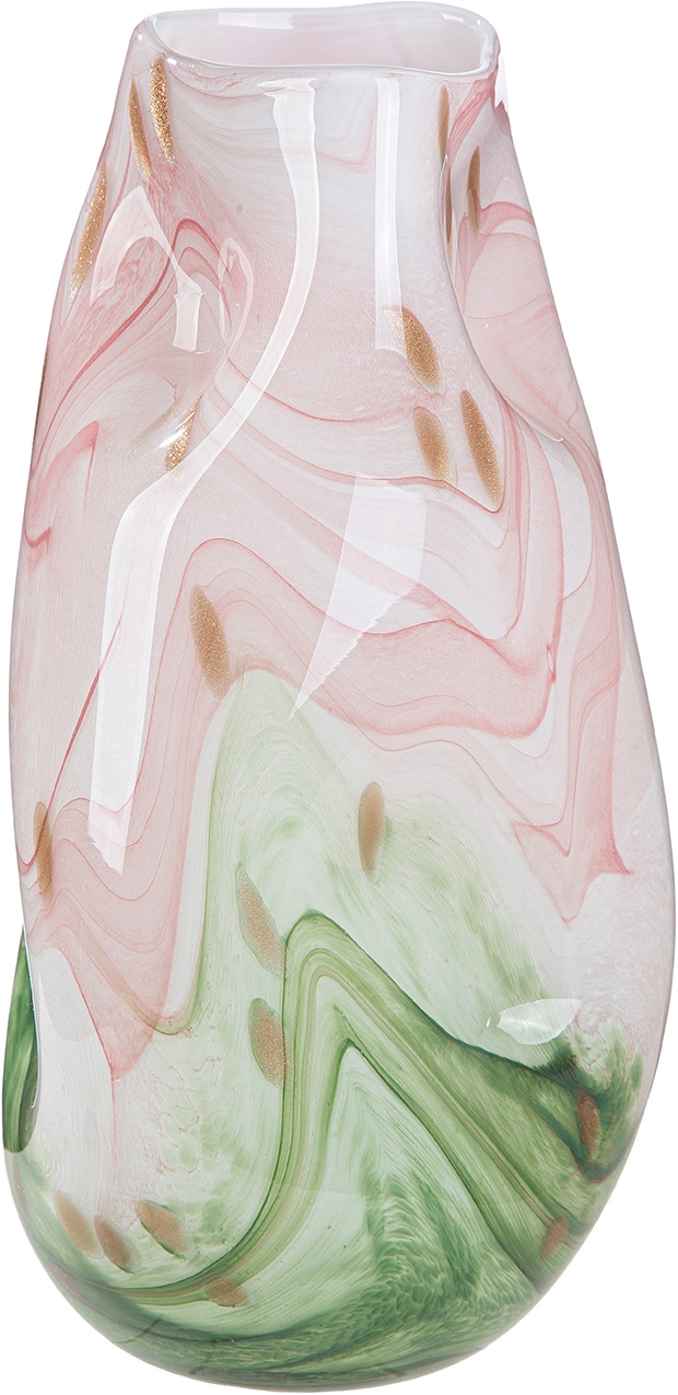 GILDE Vase de table »Vase Antanarivo rosa H. 33,5 cm« Vase décorative, verre, Antananarivo, décoration de table, déco tendance, vase design