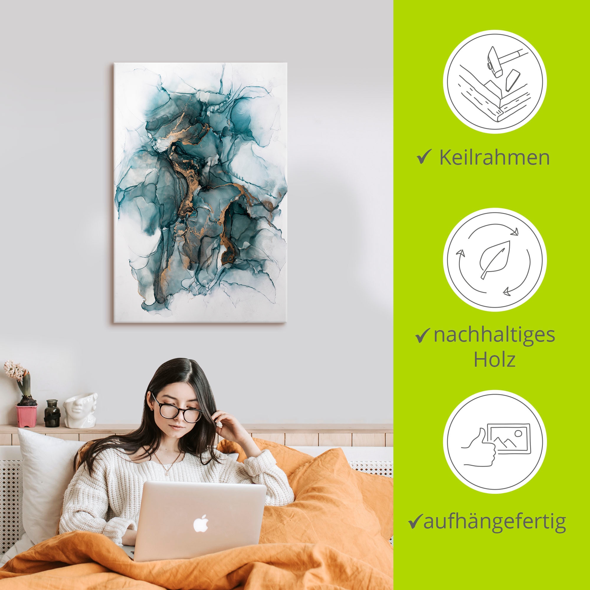 Artland Tableau sur toile »Samurai« 1 cuis tlg. auf Holzrahmen gespannt