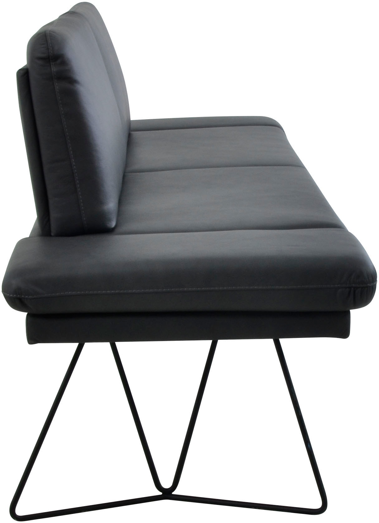 K+W Komfort & Wohnen Banc de salle à manger »Pego Polsterbank« réglage des côtés, au choix en 206 ou 226cm, revêtement cuir véritable