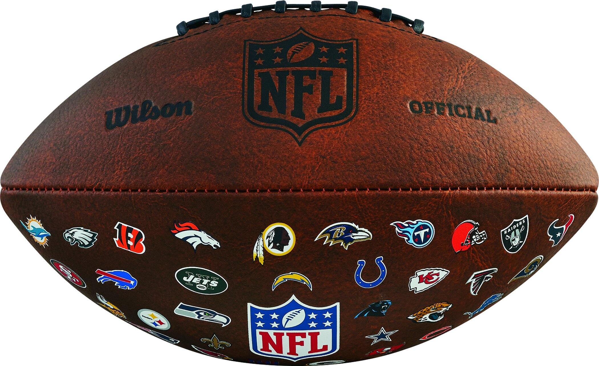 Wilson Football »NFL THROWBACK FB 32 TEAM LOGO« für Erwachsene, aus Synthetik, neutraler Schnitt