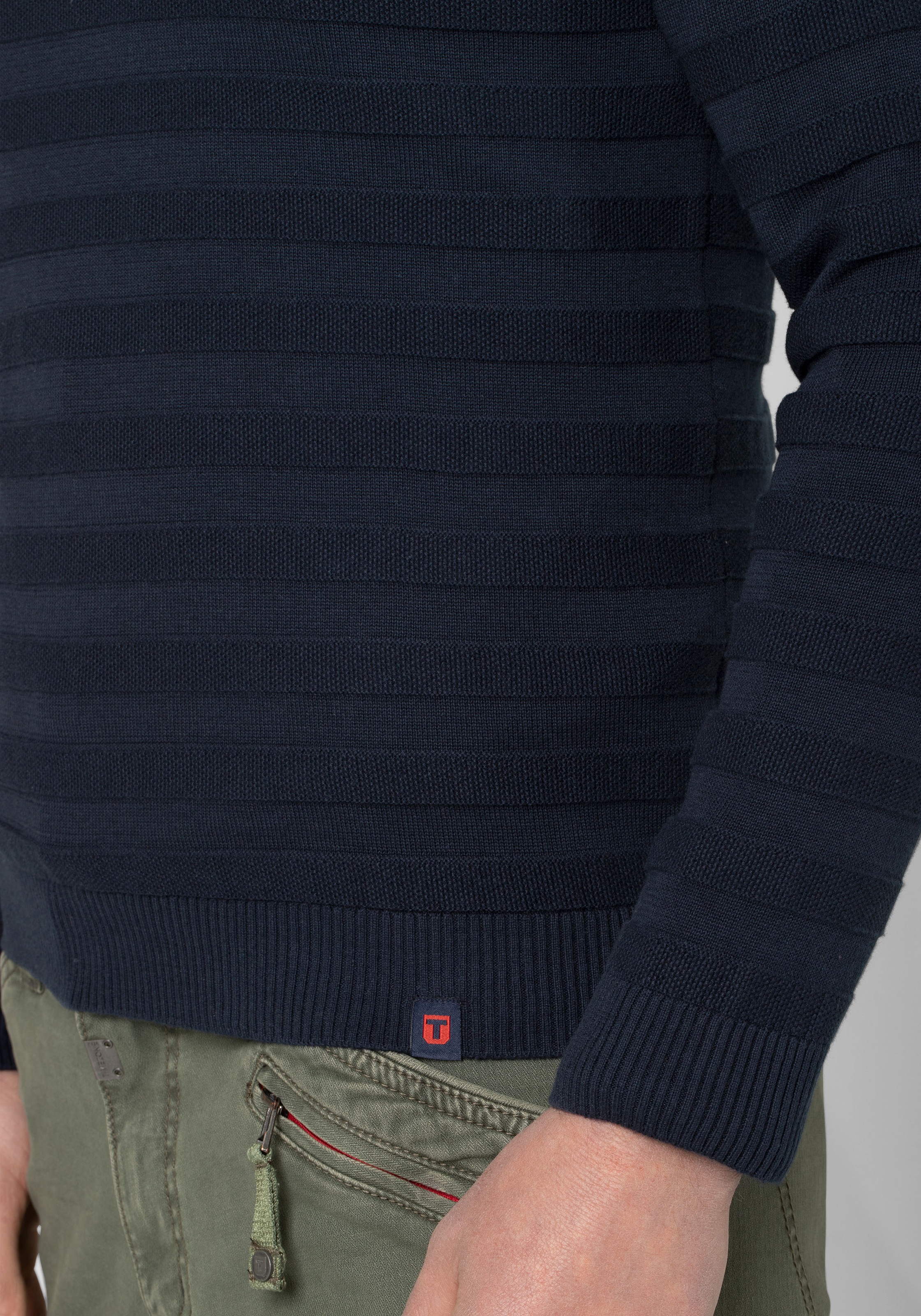 TIMEZONE Pull en tricot »Striped Crewneck Sweater«