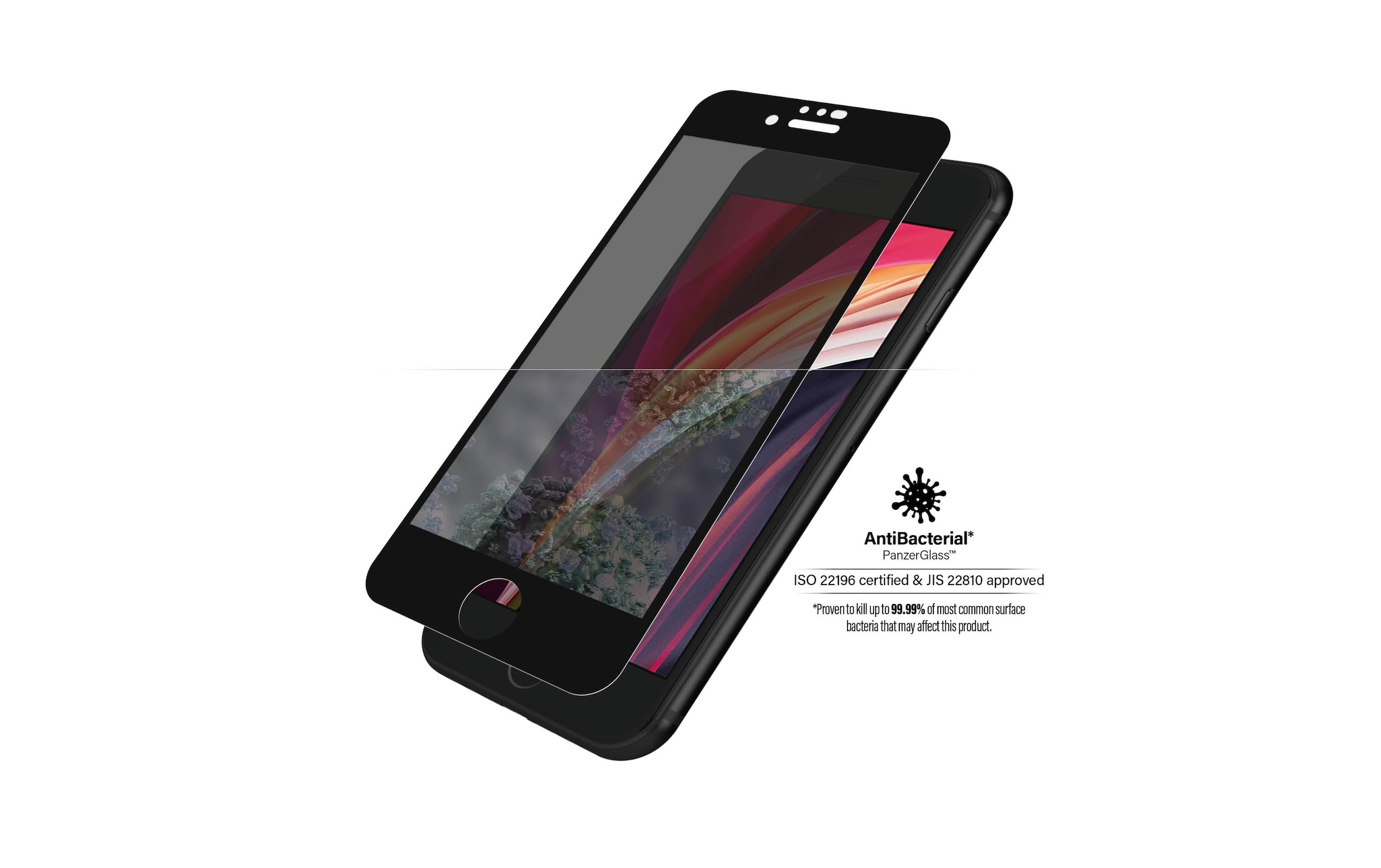 PanzerGlass Schutzfolie »Case« 100% bis an den Rand deckend, Mit Rahmen