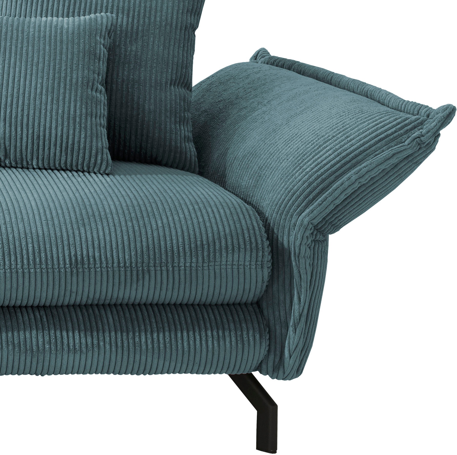 Home affaire Ecksofa »Lazio modern und bequem, schmale Armlehnen, tolle Detailverarbeitung« zwei verschiedene Fussfarben wählbar