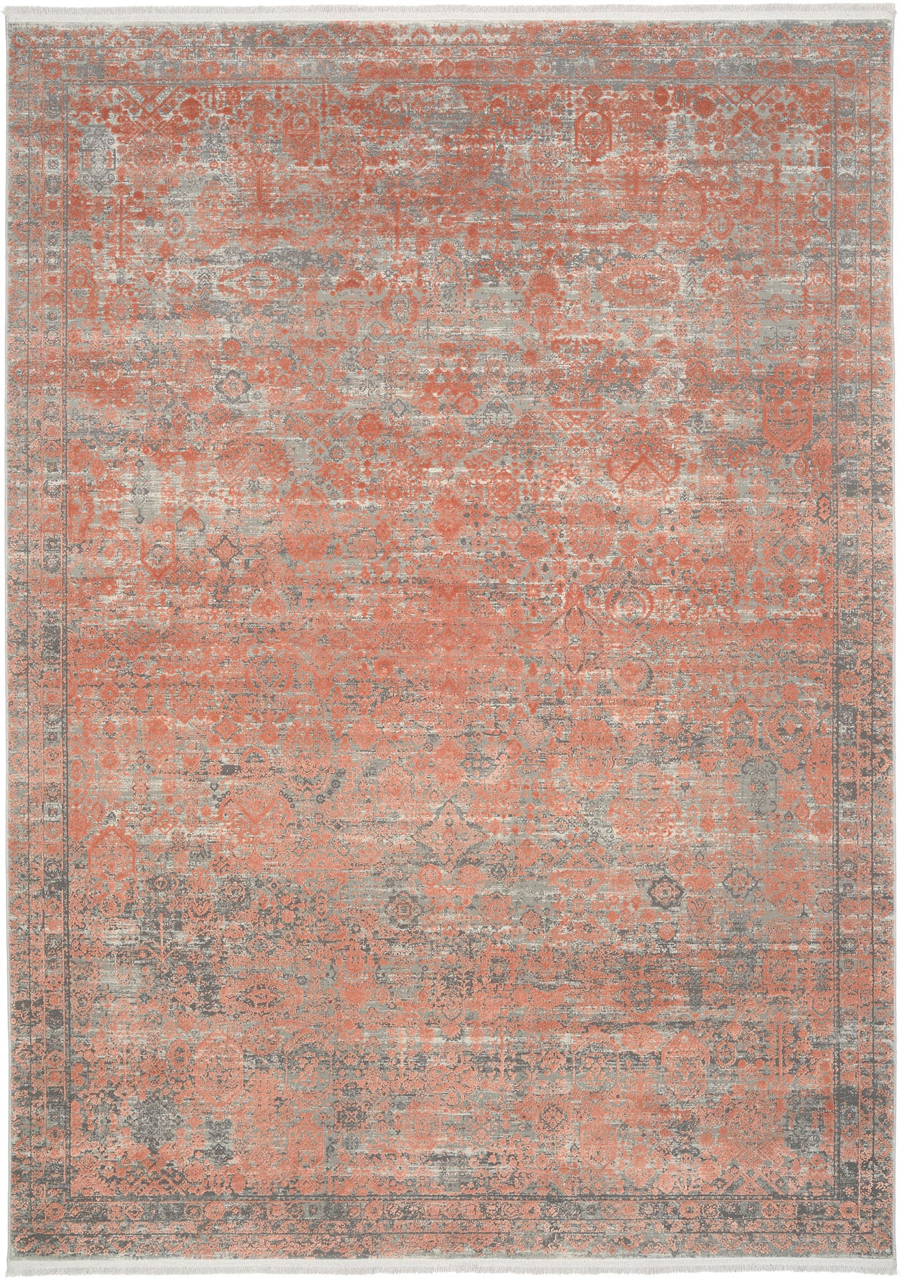 OCI DIE TEPPICHMARKE Tapis »COLOUR TADI« Rectangulaire 8 mm Höhe viscose brillante, avec franges, structure haute basse, vintage, salon
