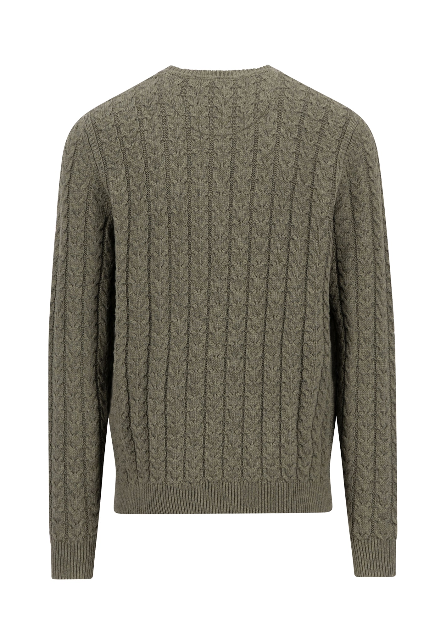 FYNCH-HATTON Pull en tricot mit Zopfmuster und Wolle