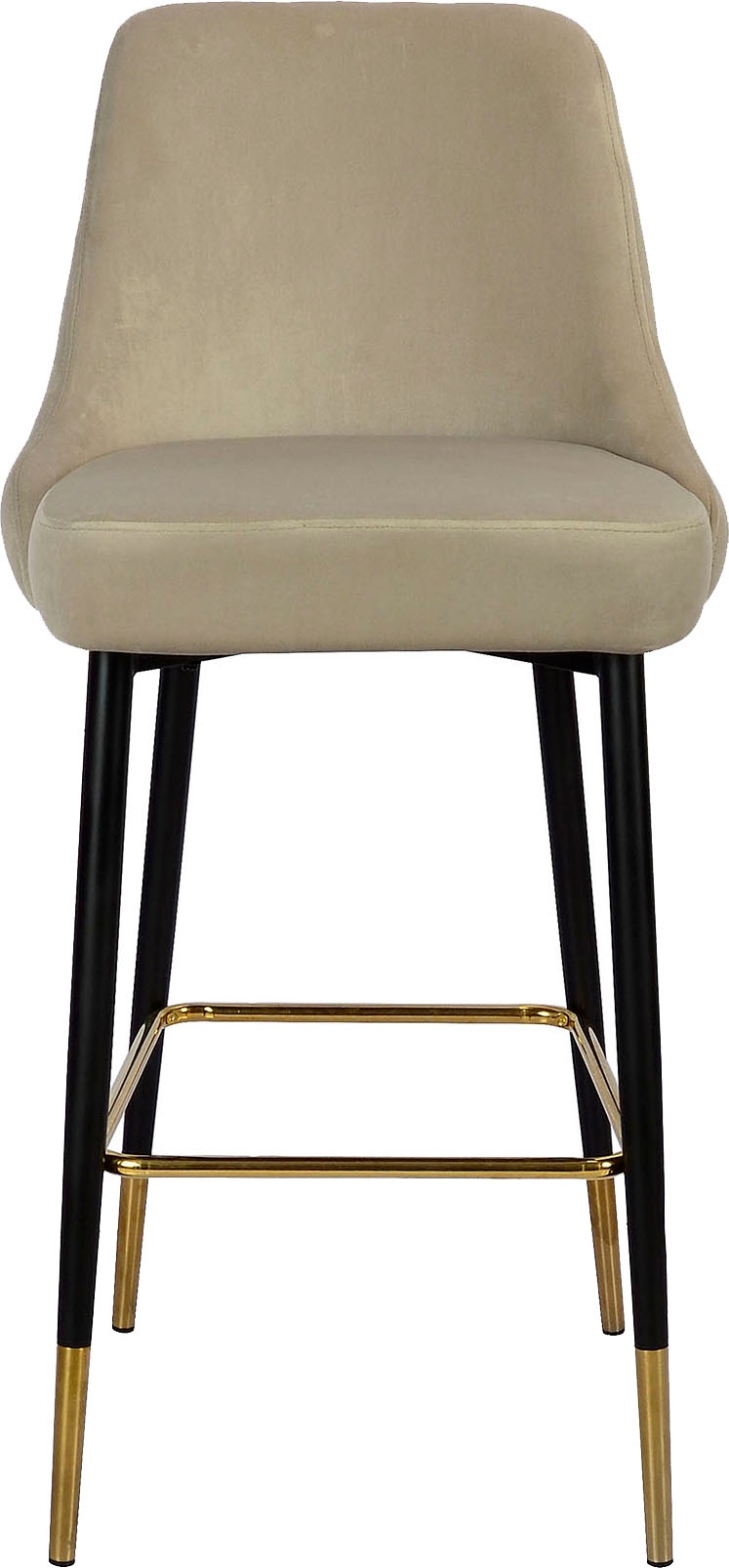 Kayoom Chaise haute »Barstuhl Moonlight 125, gesteppte Rückenlehne, Stuhlbeine aus Eisen« () 1 cuismit Fussstütze, gesteppte Rückenlehne, 2-farbig elegantes Gestell