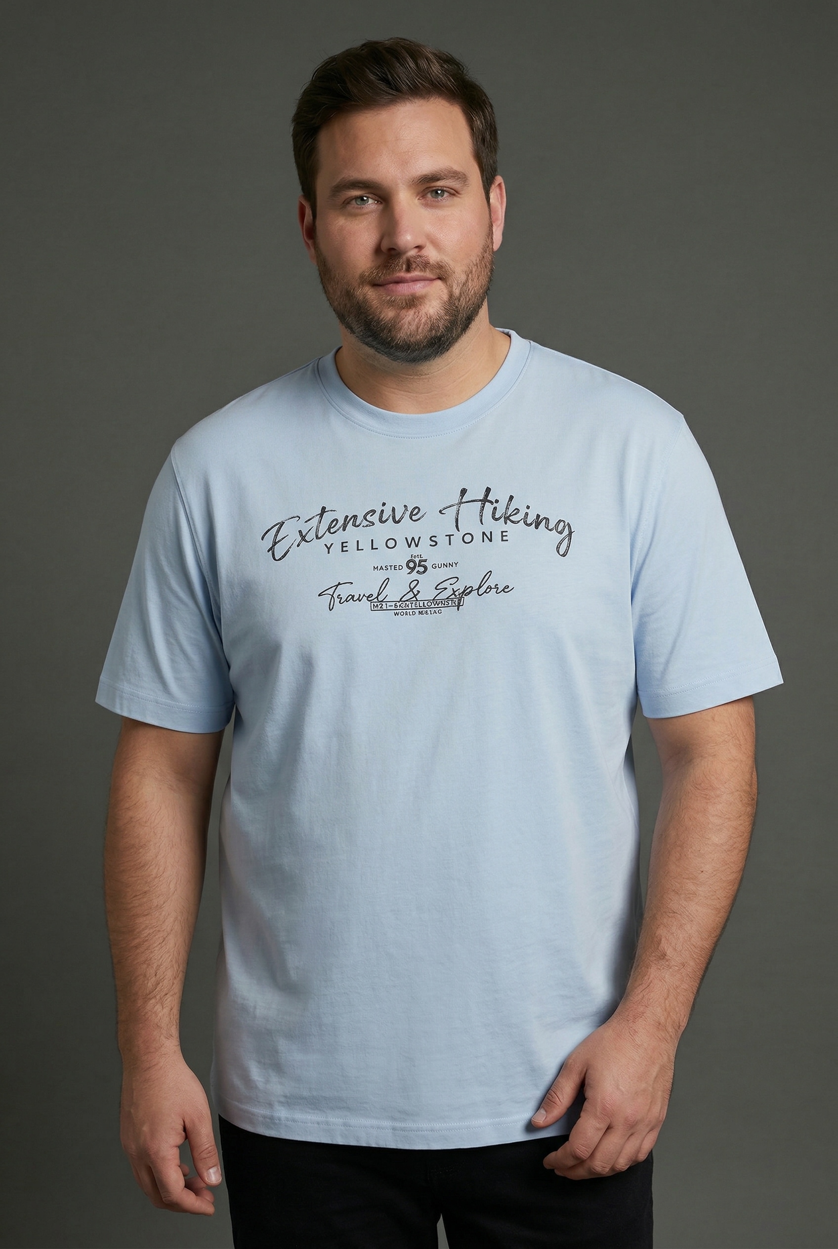 Man's World Plus Rundhalsshirt »auch in Grosse Grössen bis Gr. 7XL Ärmel-Fit« Regular Fit, Kurzarm, mit Rundhalsausschnitt, bedruckt